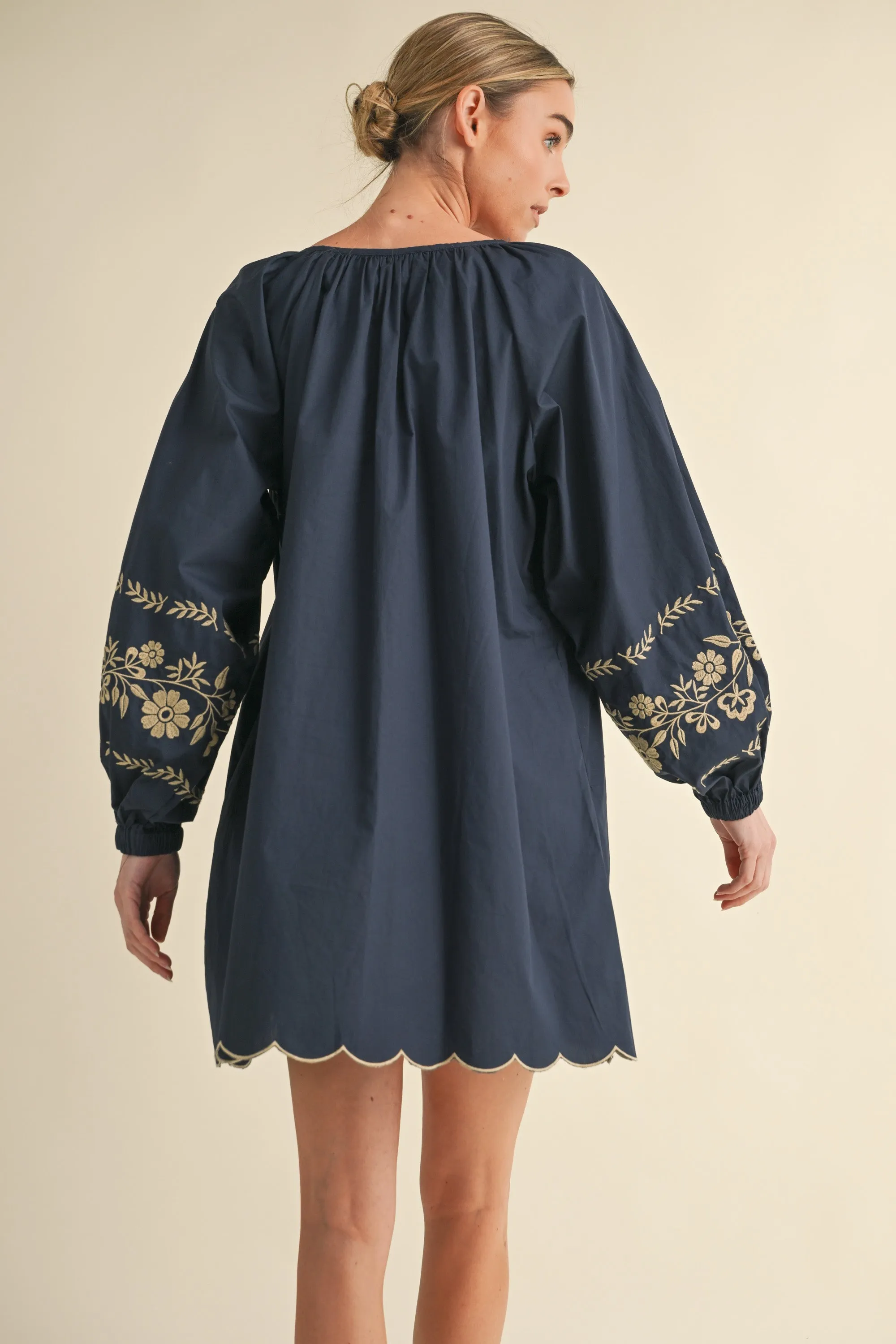 LYNDIS EMBROIDERED PEASANT MINI DRESS sold by MABLE product image thumbnail 3