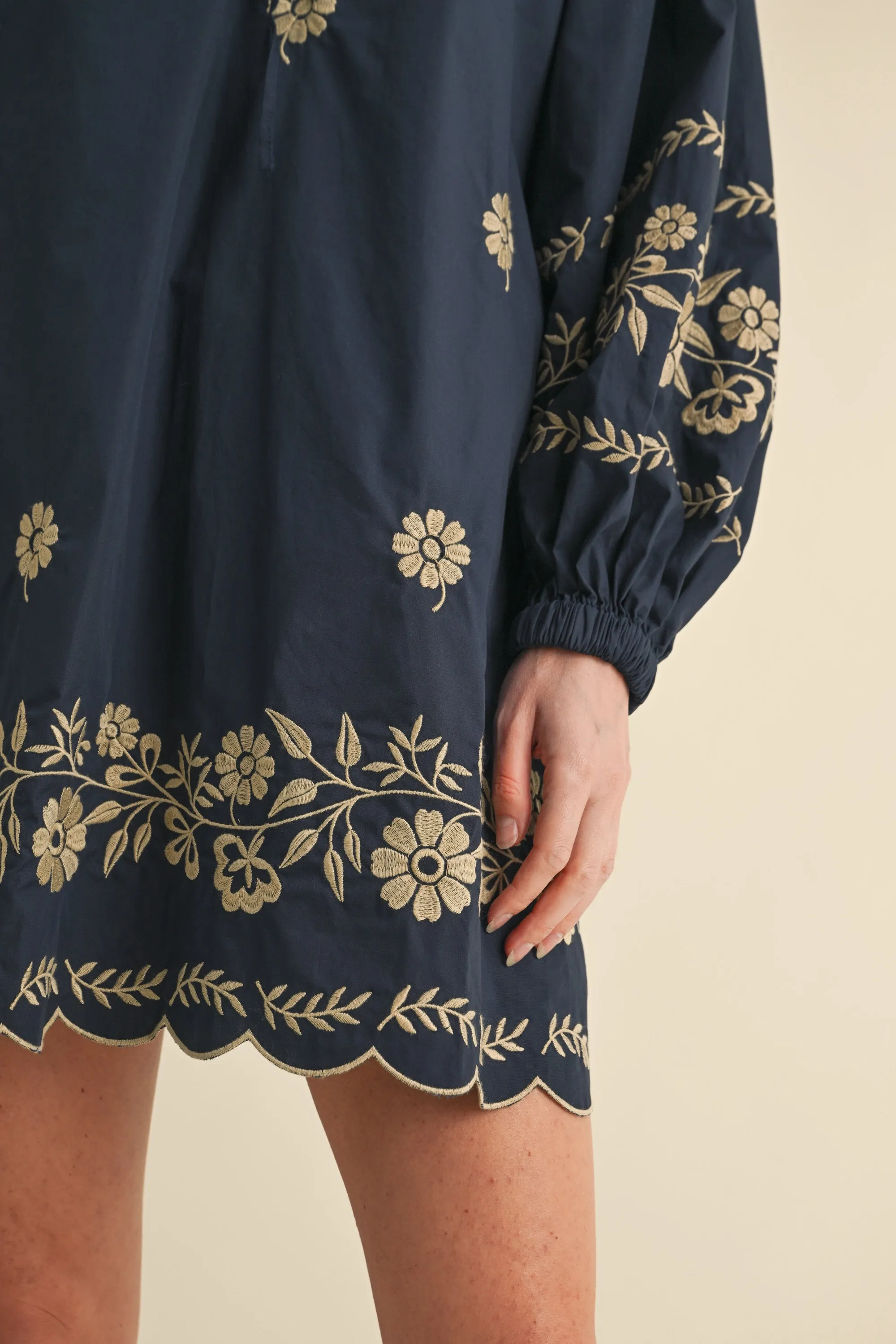 LYNDIS EMBROIDERED PEASANT MINI DRESS sold by MABLE product image thumbnail 4
