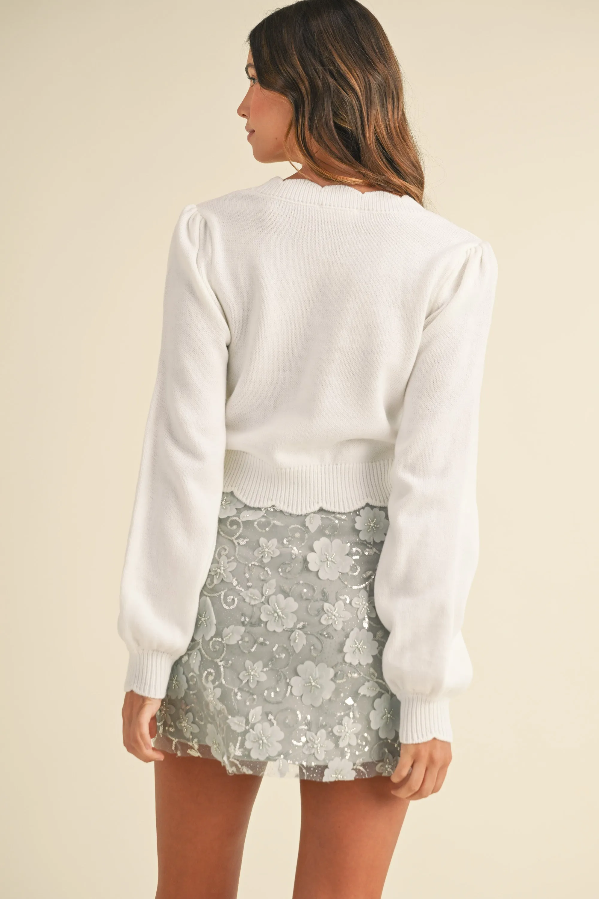NERINA SWEATER CARDIGAN WITH PEARL BUTTONS sold by MABLE product image thumbnail 3