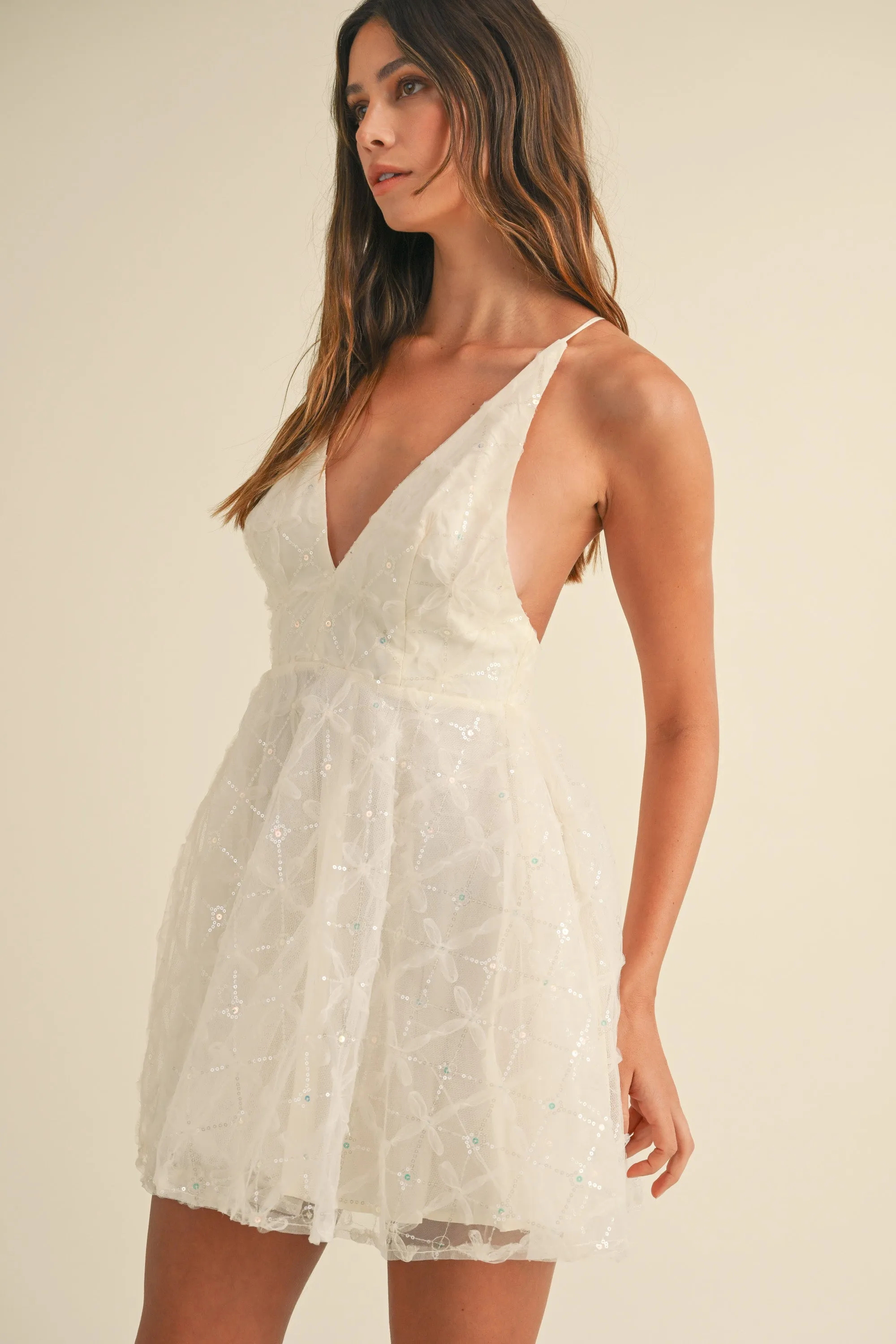 FAWN SEQUIN TEXTURED MINI DRESS sold by MABLE product image thumbnail 2