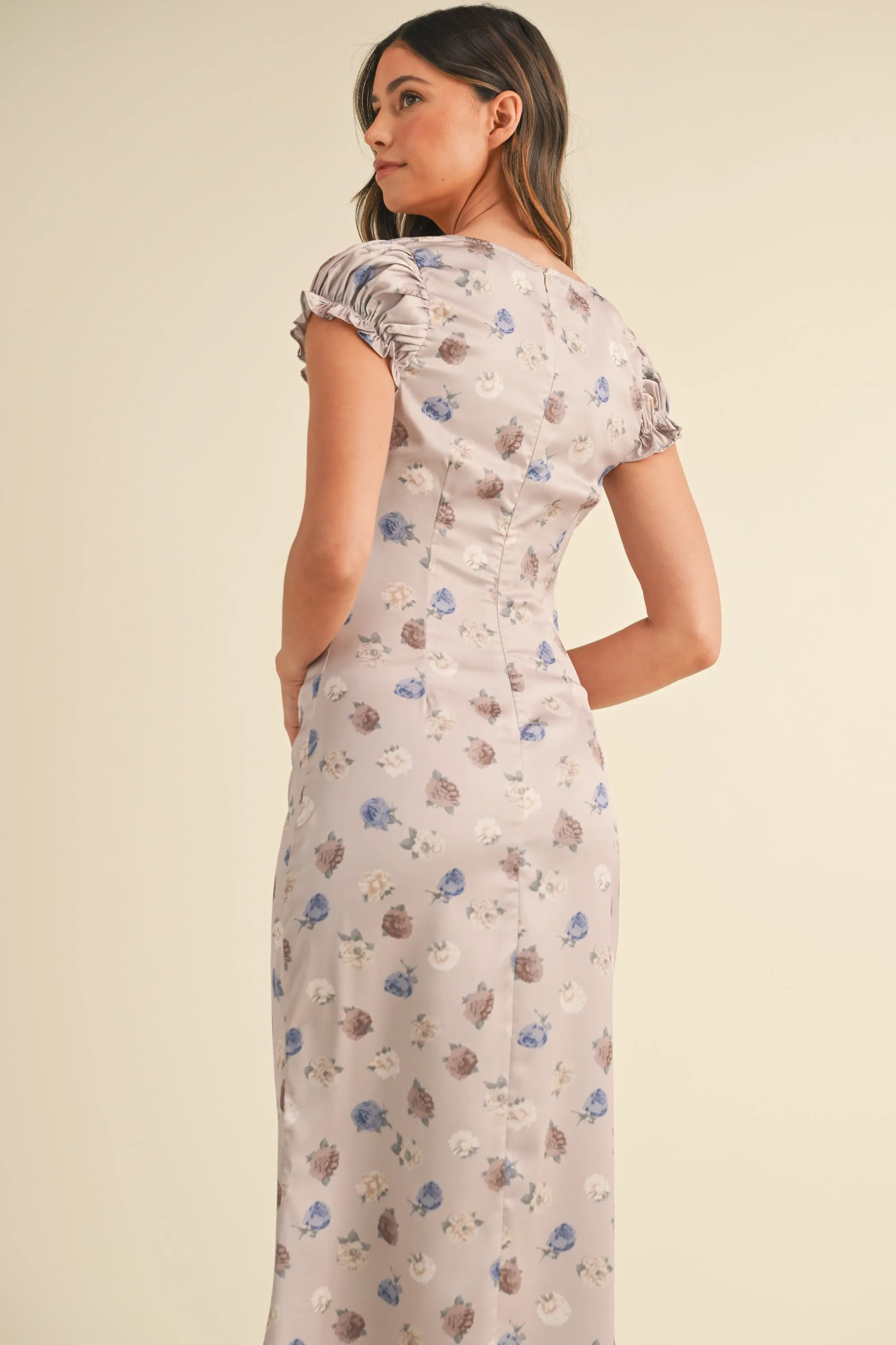 TENESIA FLORAL SWEETHEART NECKLINE MIDI DRESS sold by MABLE product image thumbnail 3