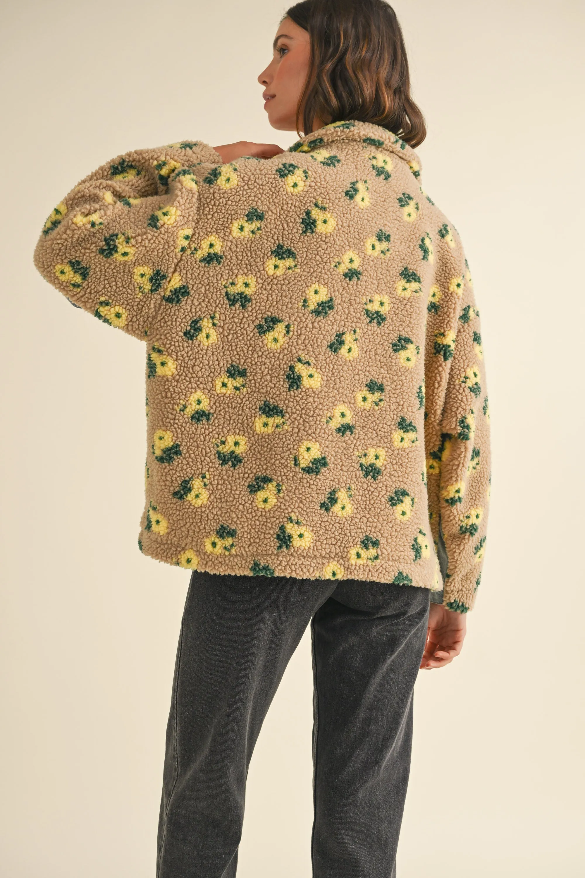 TARA FLORAL SHEARLING DENIM JACKET sold by MABLE product image thumbnail 3