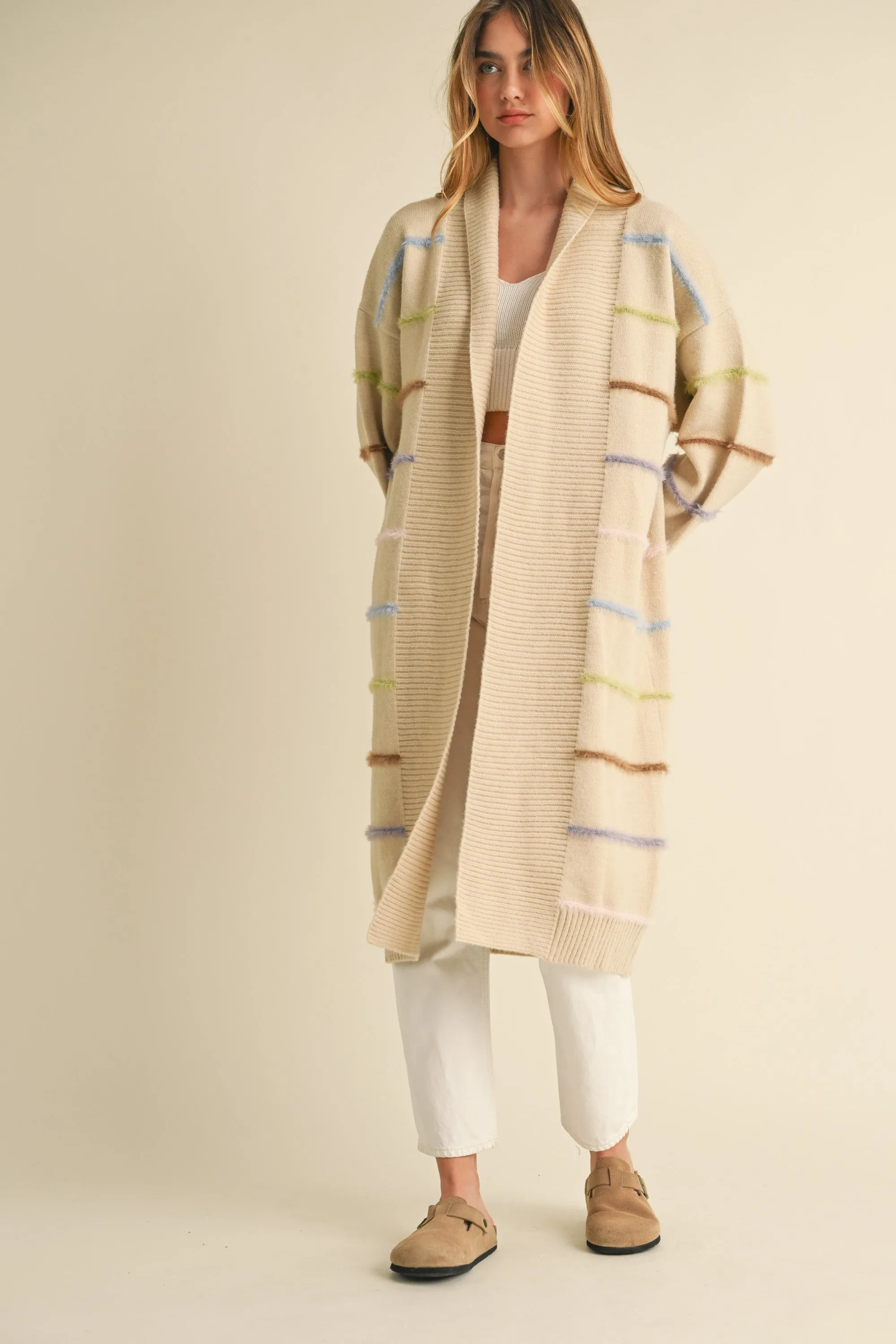 QUIANA MULTI COLOR STRIPE CARDIGAN sold by MABLE product image thumbnail 2