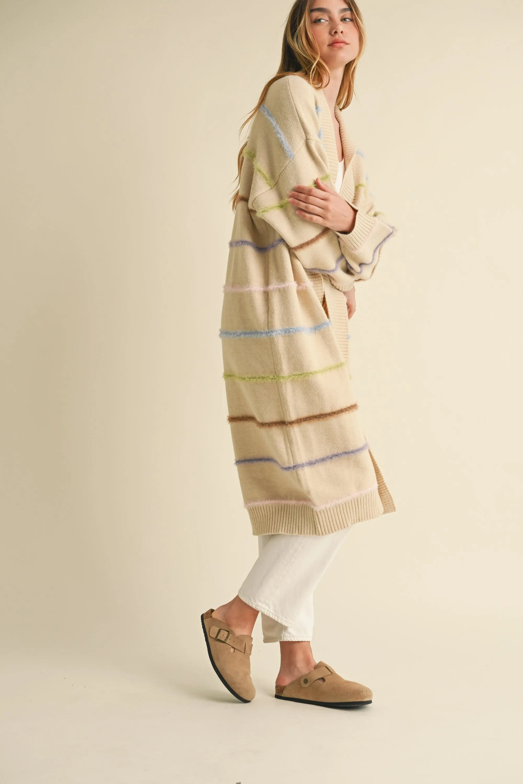 QUIANA MULTI COLOR STRIPE CARDIGAN sold by MABLE product image thumbnail 3