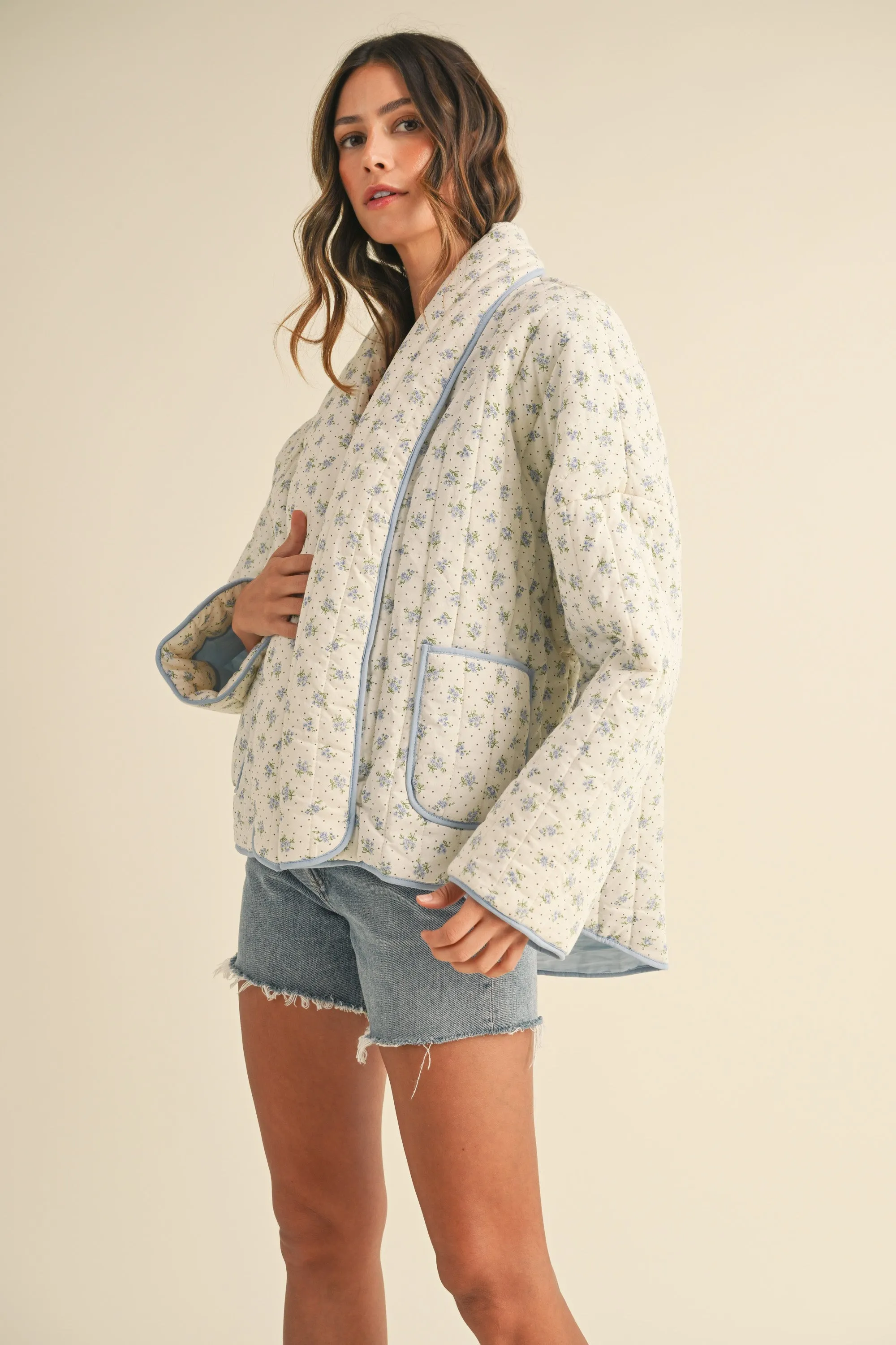 YASMINA FLORAL PRINTED QUILTED JACKET sold by MABLE product image thumbnail 2