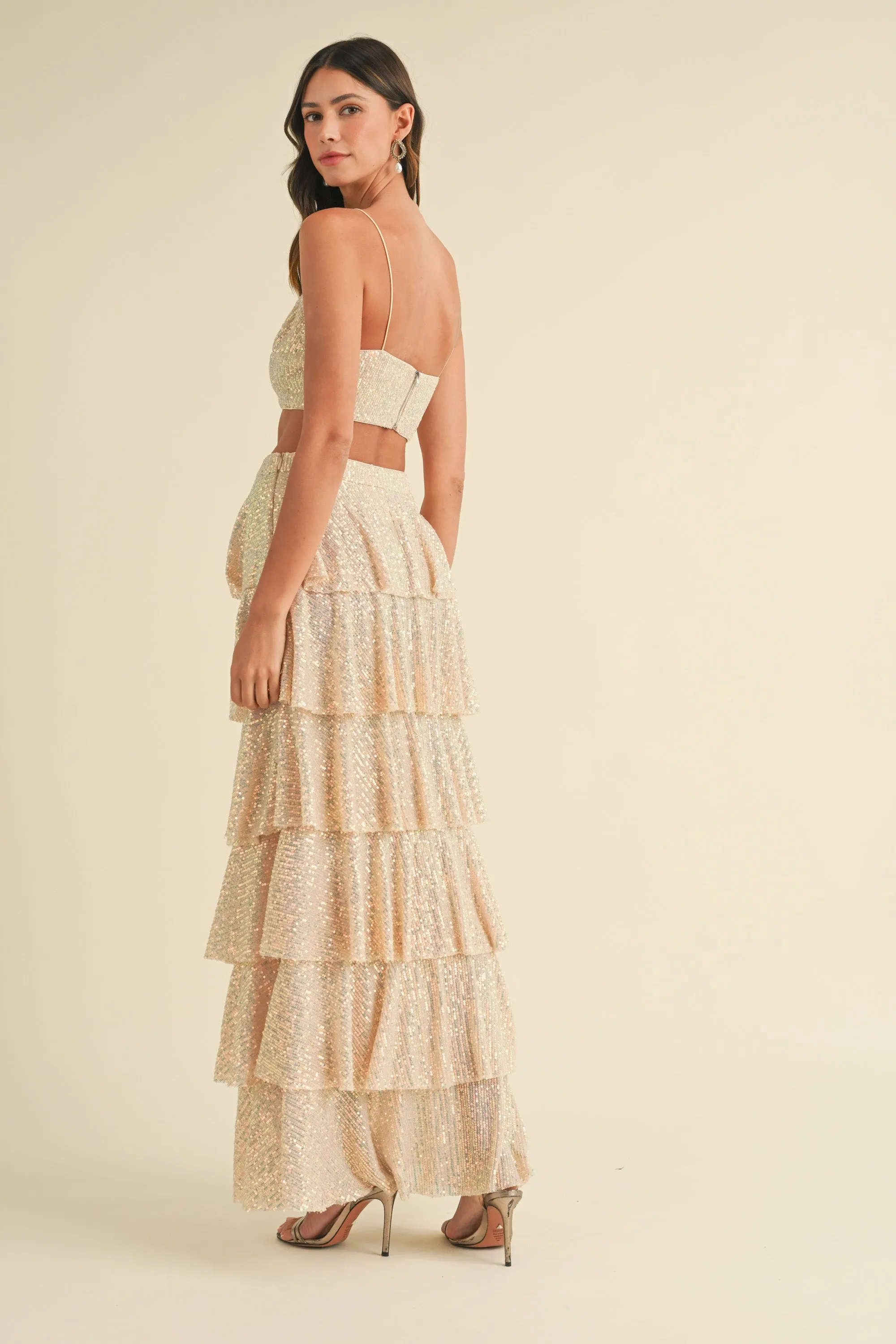 MIREILLE TIERED RUFFLE SKIRT AND BRALETTE SET sold by MABLE product image thumbnail 4