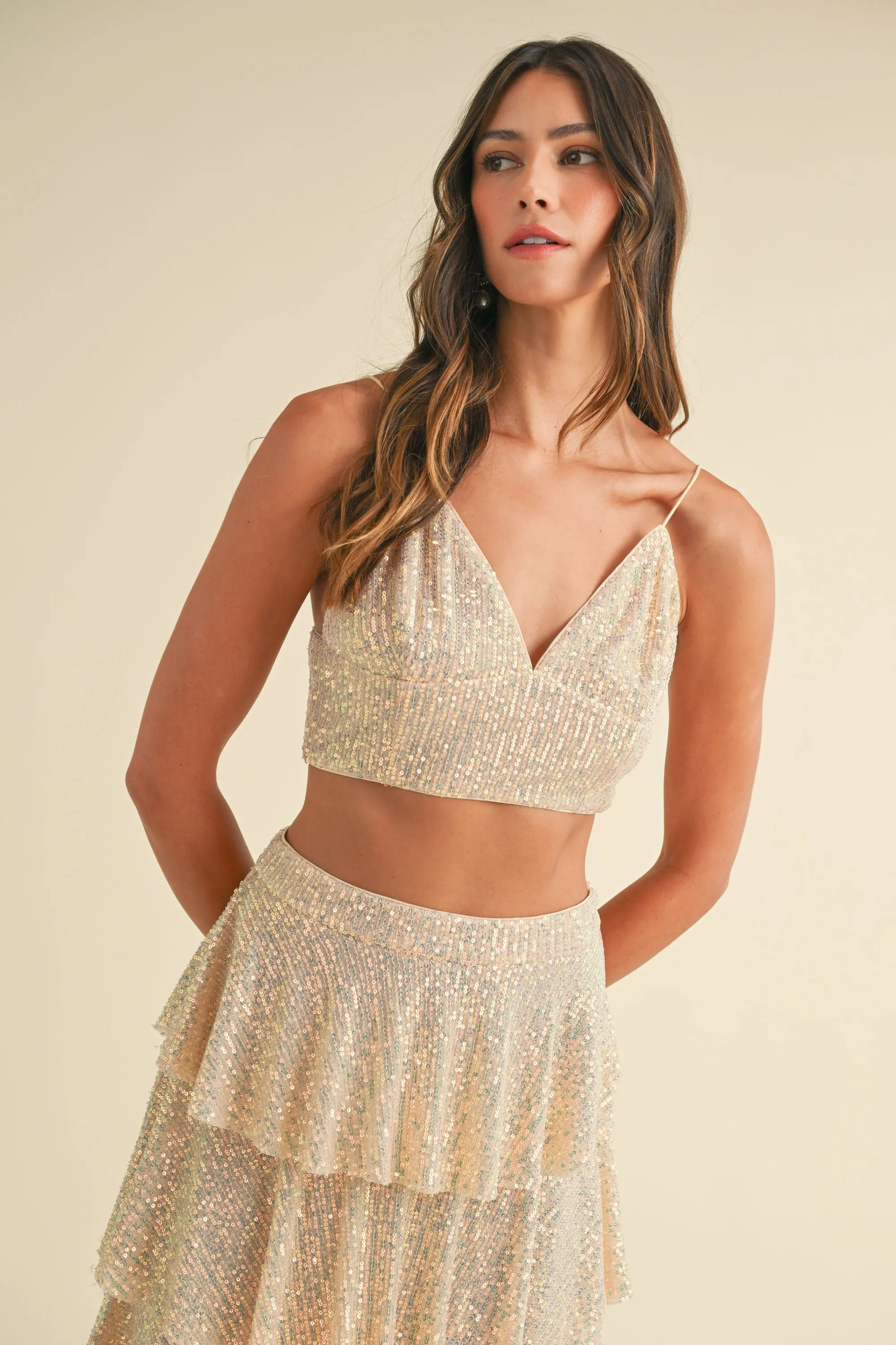 MIREILLE TIERED RUFFLE SKIRT AND BRALETTE SET sold by MABLE product image thumbnail 3
