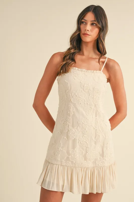 NEPHLE FLORAL SHOULDER STRAP MINI DRESS made by MABLE