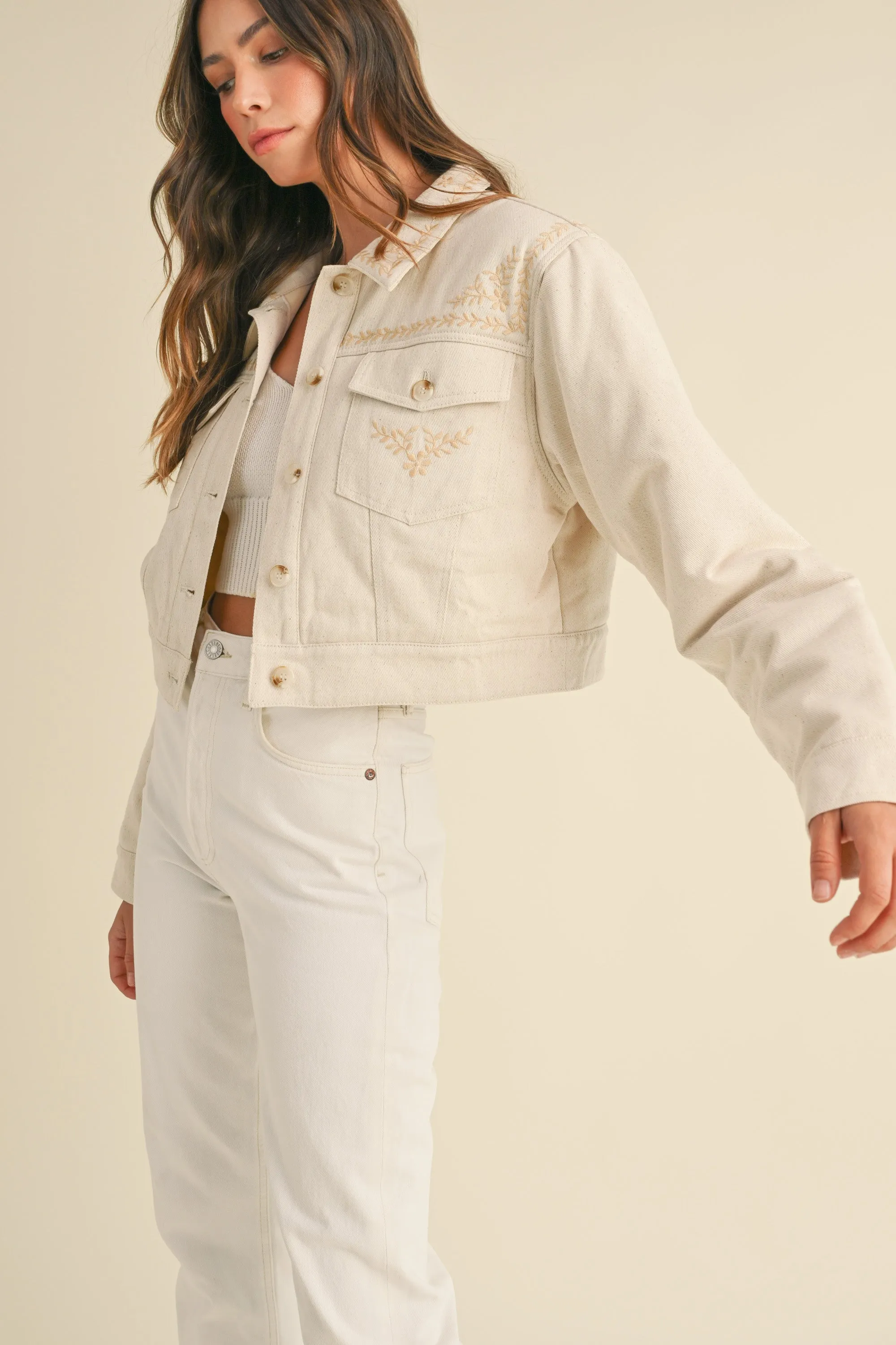 JENESSA EMBROIDERED QUILTED JACKET sold by MABLE product image thumbnail 3