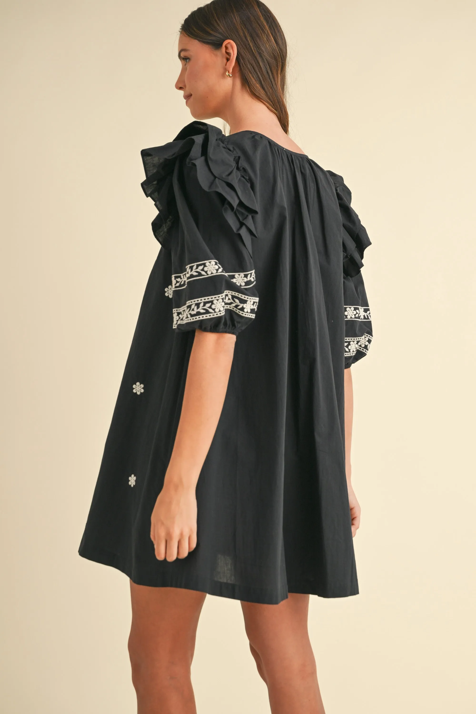 SAPPHIRA EMBROIDERED MINI DRESS sold by MABLE product image thumbnail 3