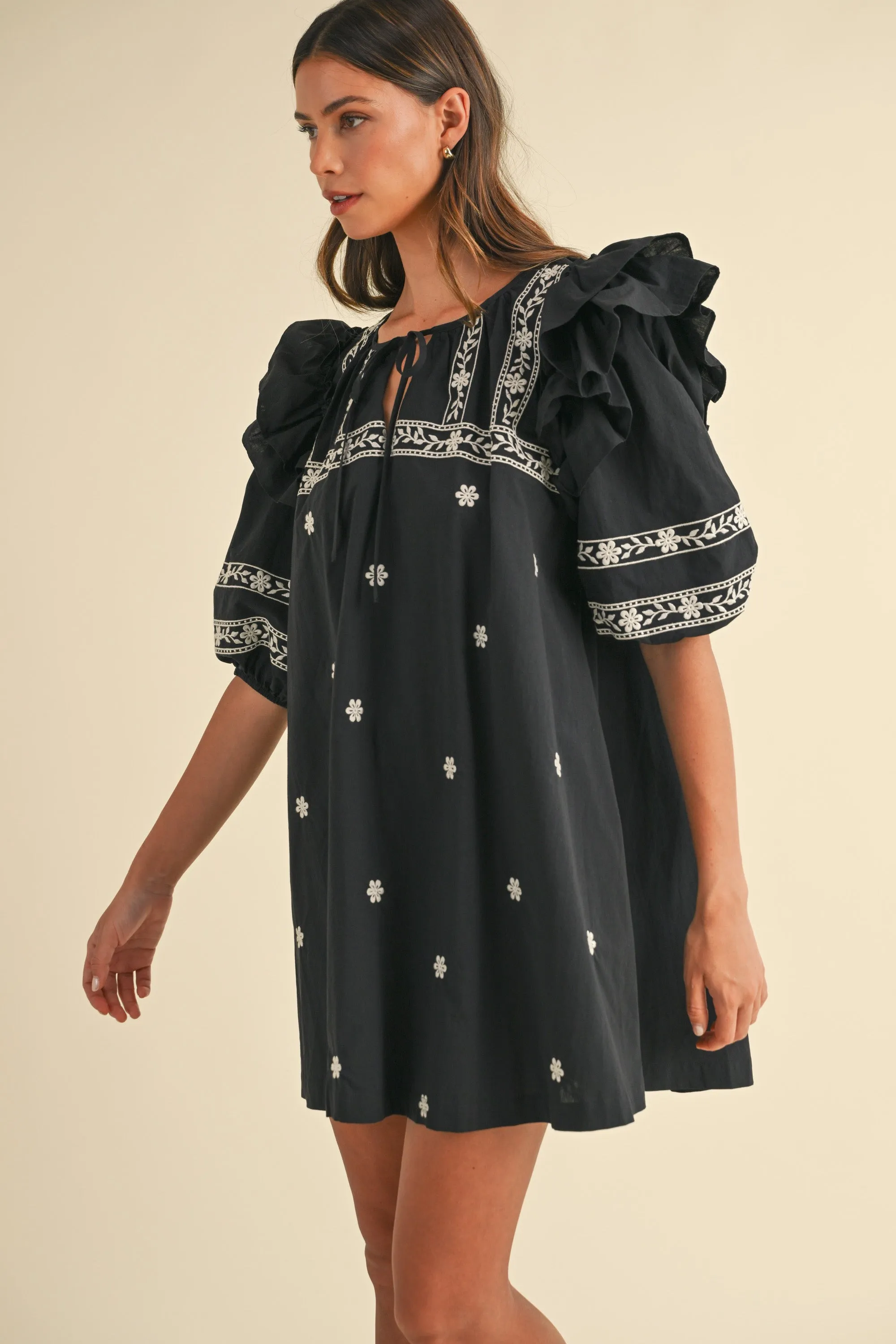 SAPPHIRA EMBROIDERED MINI DRESS sold by MABLE product image thumbnail 2