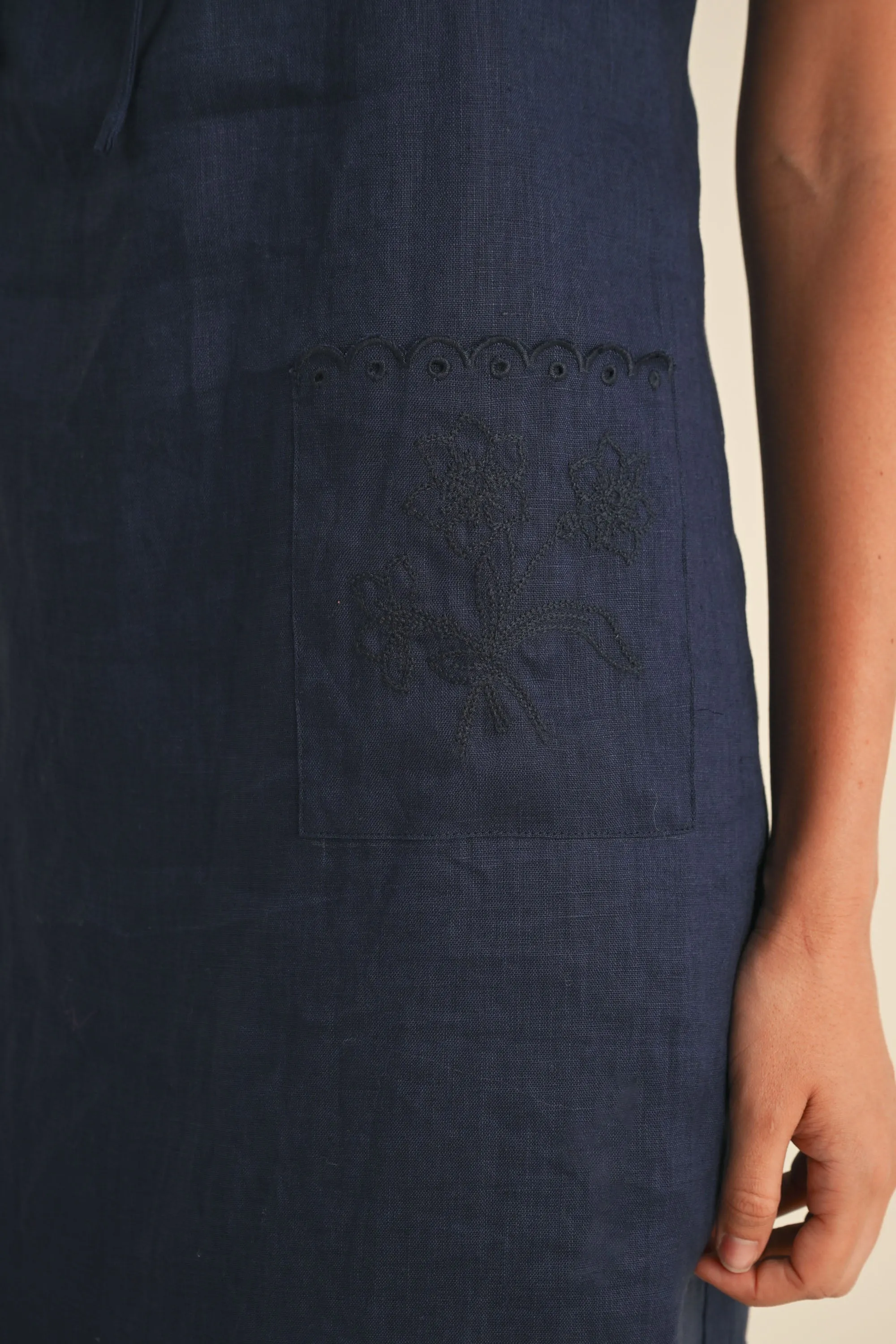 STACY EMBROIDERED SHORT SLEEVE MIDI DRESS sold by MABLE product image thumbnail 5