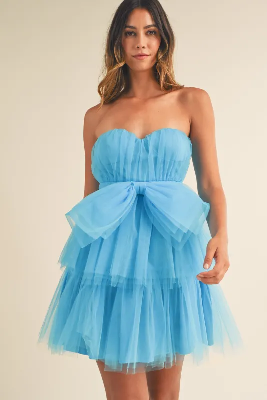 SOLVEIG TULLE TUBE MINI DRESS sold by MABLE