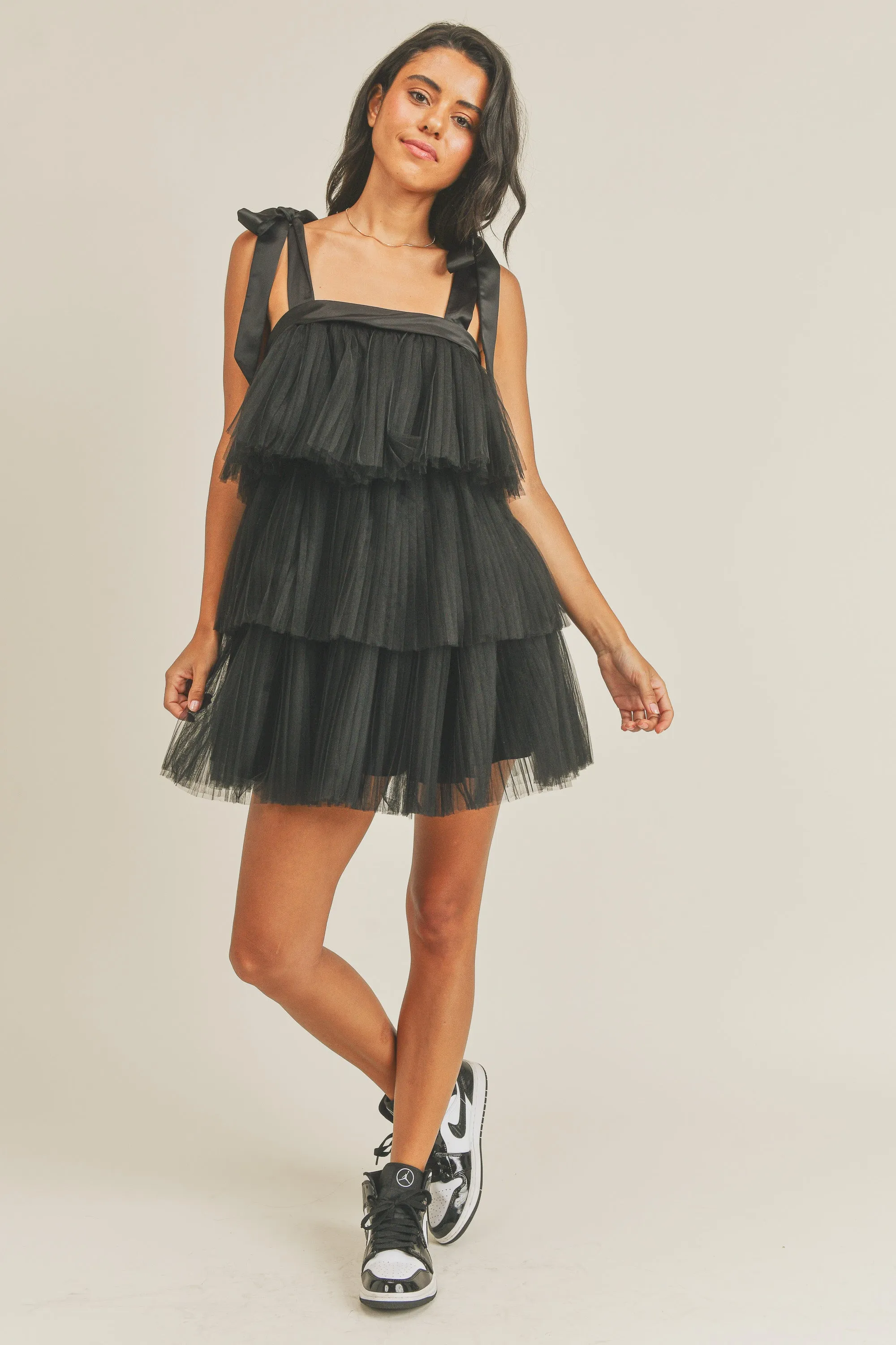 NOVALEE TULLE TRAPEZE MINI DRESS sold by MABLE product image thumbnail 4