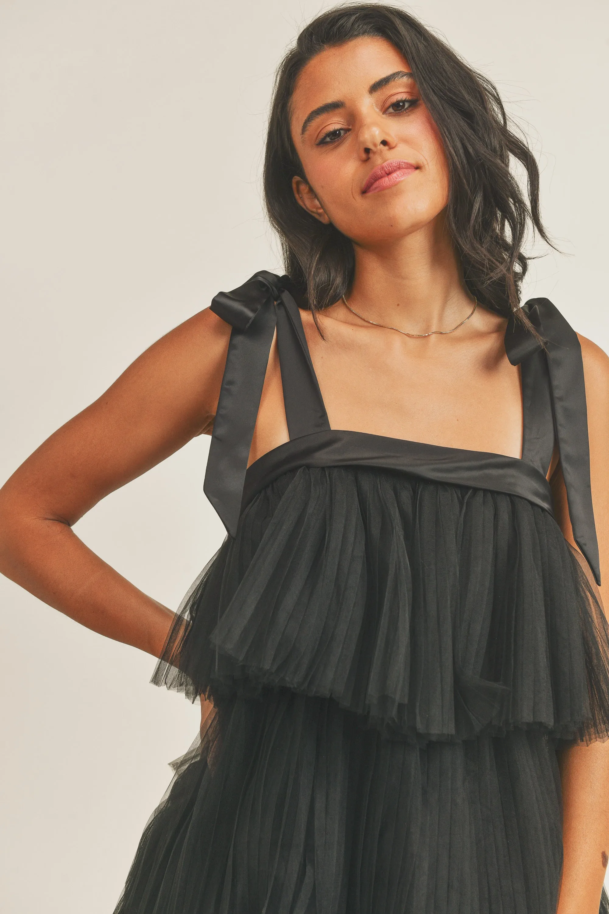 NOVALEE TULLE TRAPEZE MINI DRESS sold by MABLE product image thumbnail 5