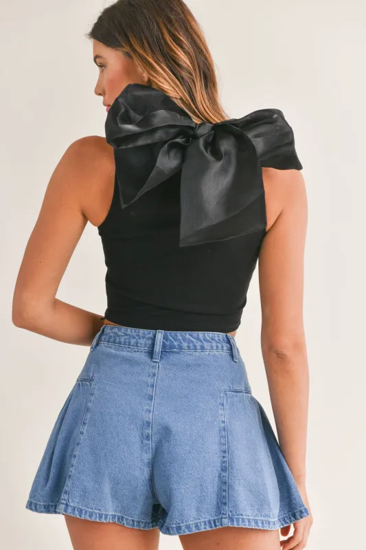 GIOIA SLEEVELESS ORGANZA RIBBON TOP made by MABLE