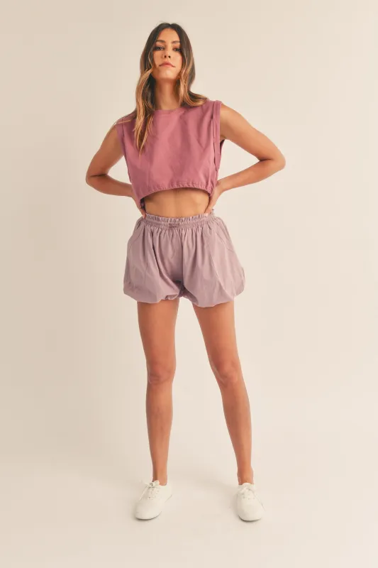 AMORET SLEEVELESS CROP TOP made by MABLE