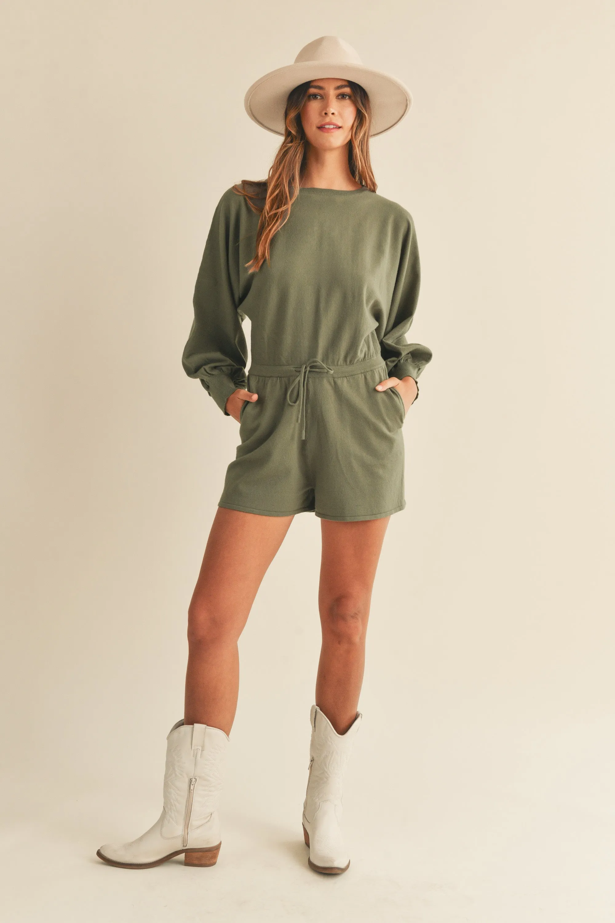 NAYA LONG SLEEVE KNIT ROMPER sold by MABLE product image thumbnail 4