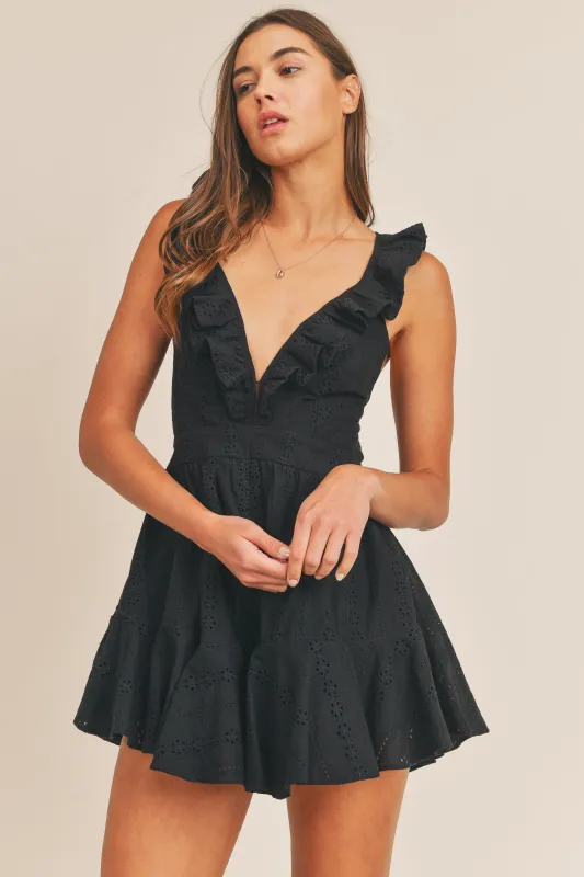 NATASHA LACEUP ROMPER made by MABLE