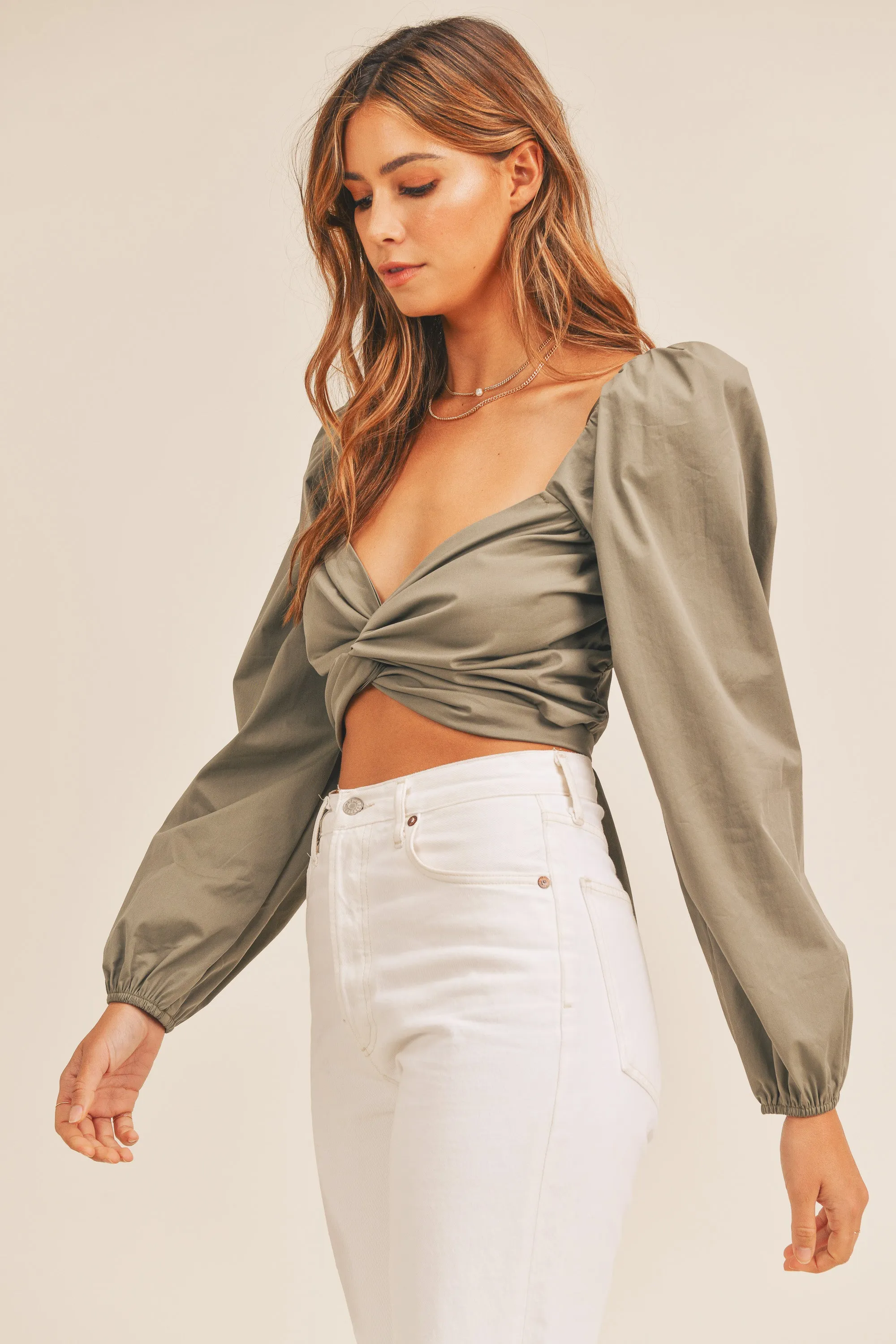 ANGEL FRONT RIBBON SELF TIE TOP sold by MABLE product image thumbnail 3