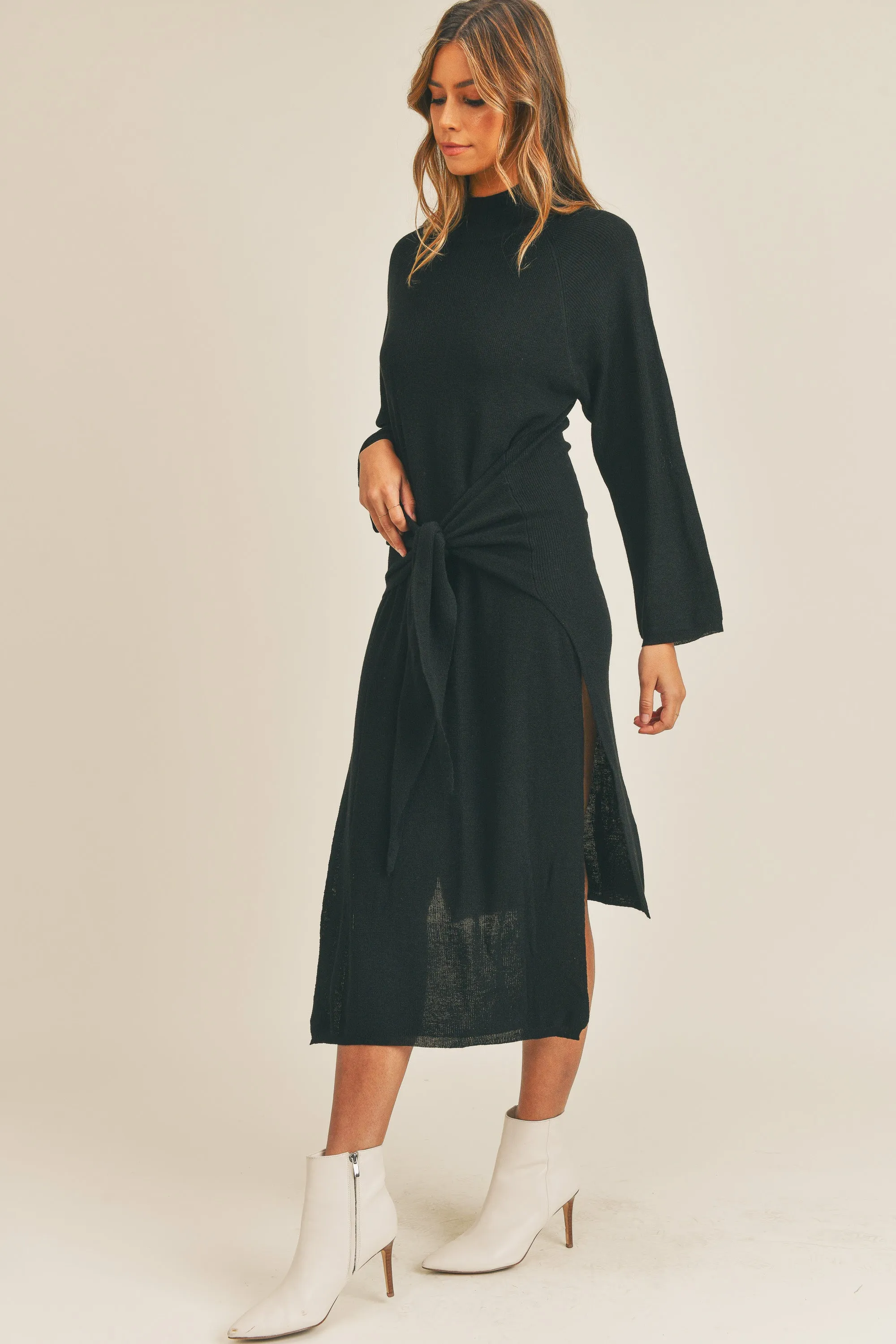 BRISTOL WAIST TIED SWEATER DRESS sold by MABLE product image thumbnail 3