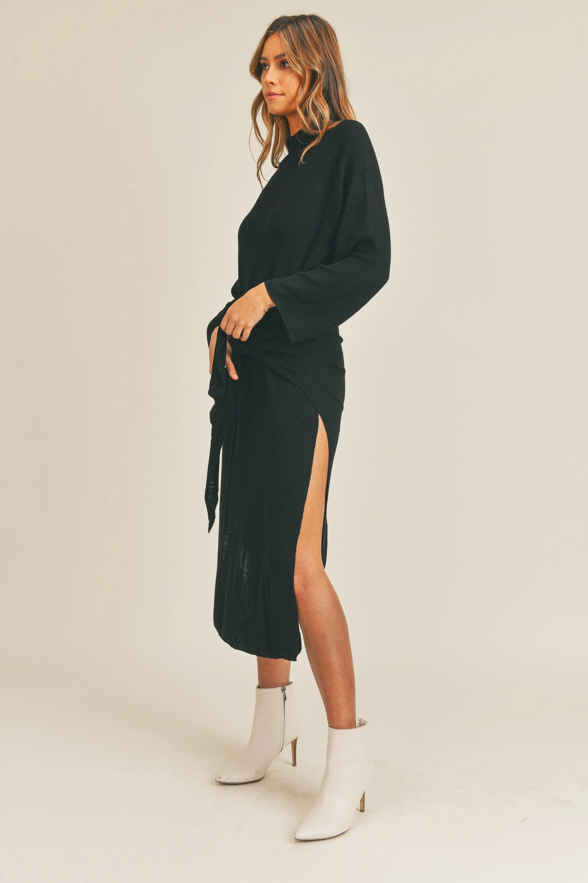 BRISTOL WAIST TIED SWEATER DRESS sold by MABLE product image thumbnail 2