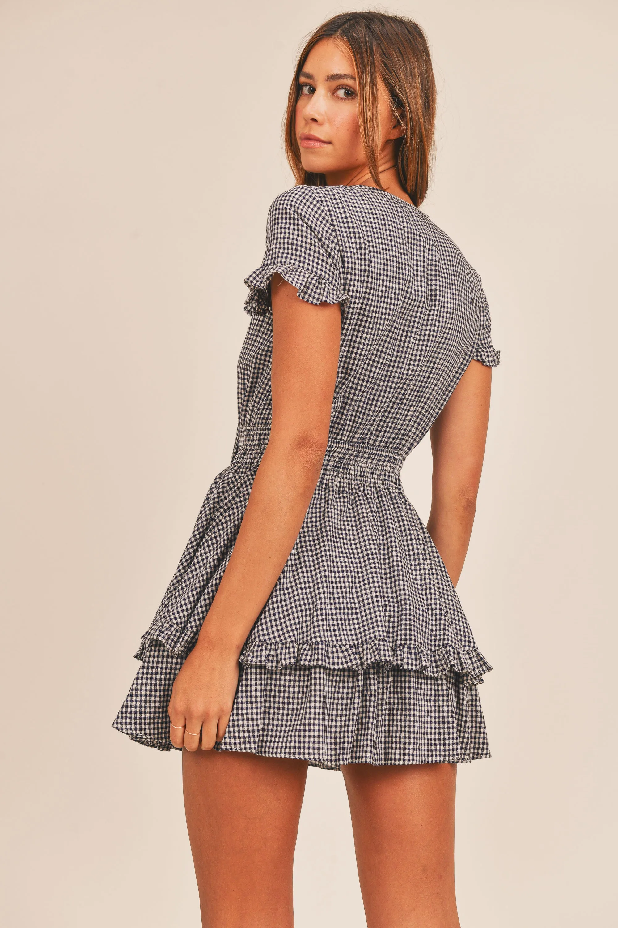 RAEGAN TIE MINI DRESS sold by MABLE product image thumbnail 4
