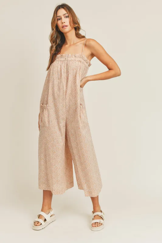 MAKENNA FLORAL LOOSE FIT JUMPSUIT made by MABLE