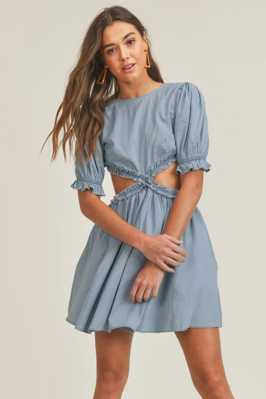 STORMI RUFFLE DETAILED DRESS sold by MABLE