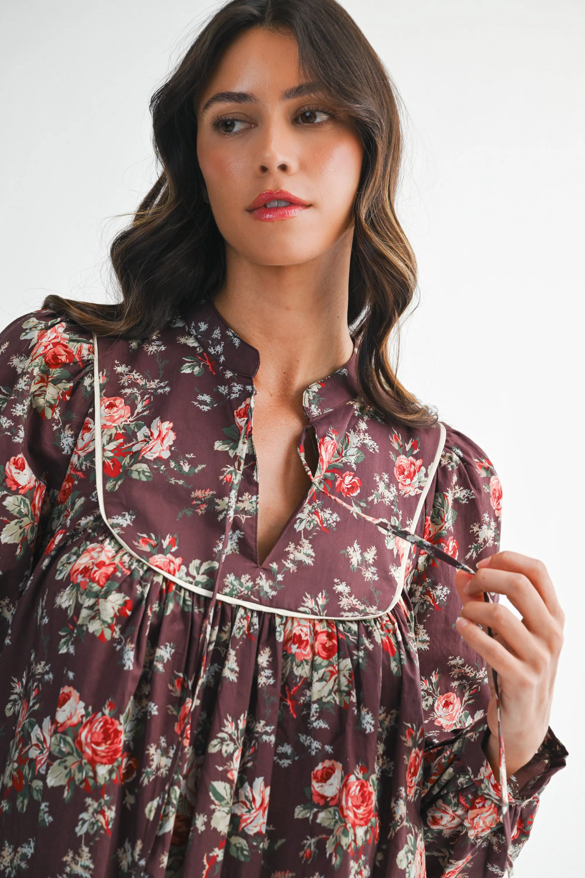 ALYSHA FLORAL BANDED CUFF DRESS sold by MABLE product image thumbnail 5