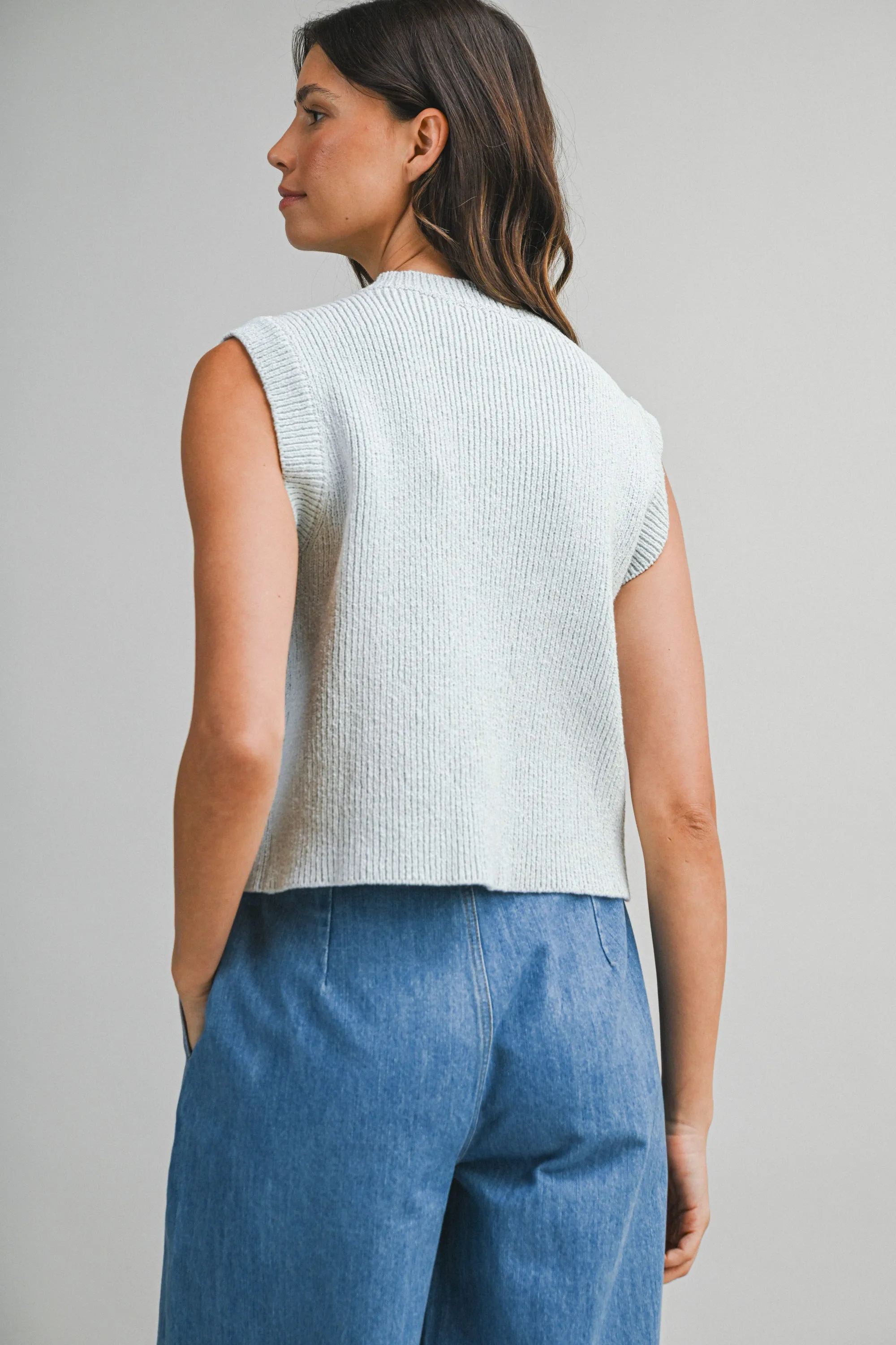 LAYSHIA KNIT RIB VEST WITH POCKET sold by MABLE product image thumbnail 3