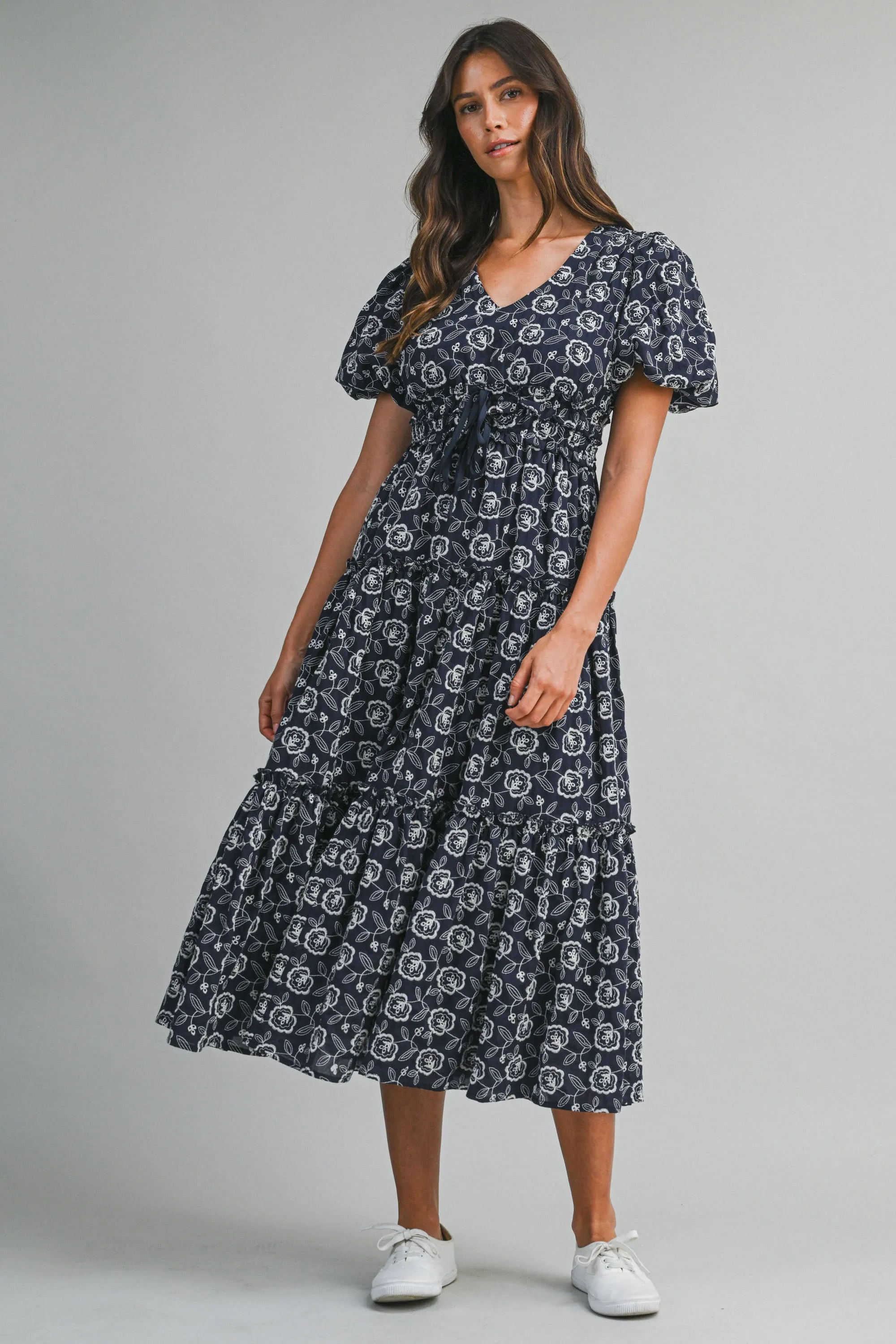 ELETTRA EMBROIDERED PUFF DRESS sold by MABLE product image thumbnail 5