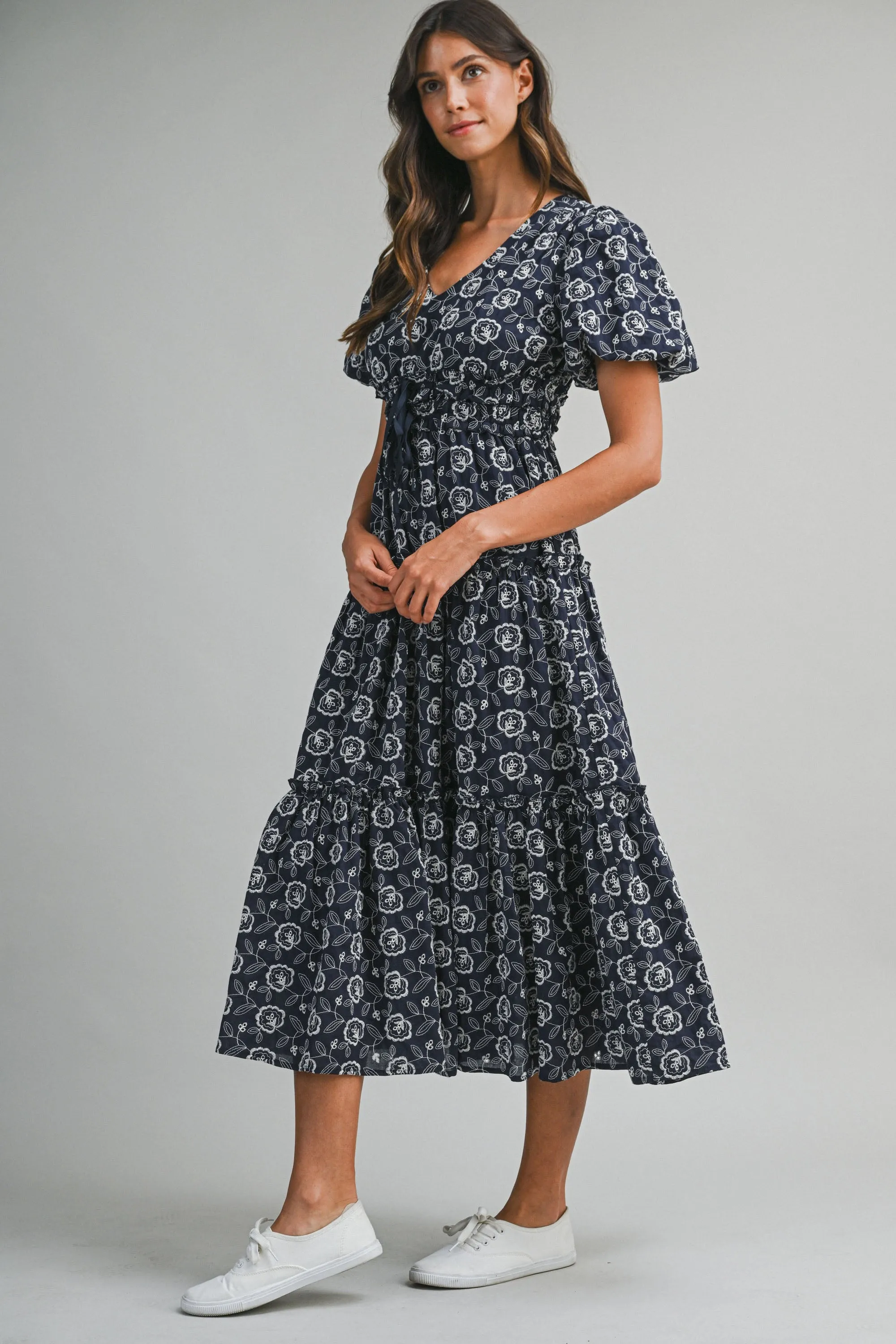 ELETTRA EMBROIDERED PUFF DRESS sold by MABLE product image thumbnail 2