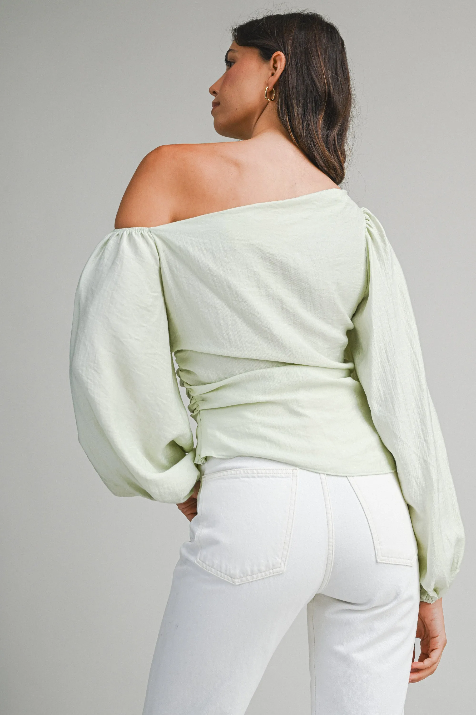 HALCYON RUCHED ASYMMETRIC TOP sold by MABLE product image thumbnail 3