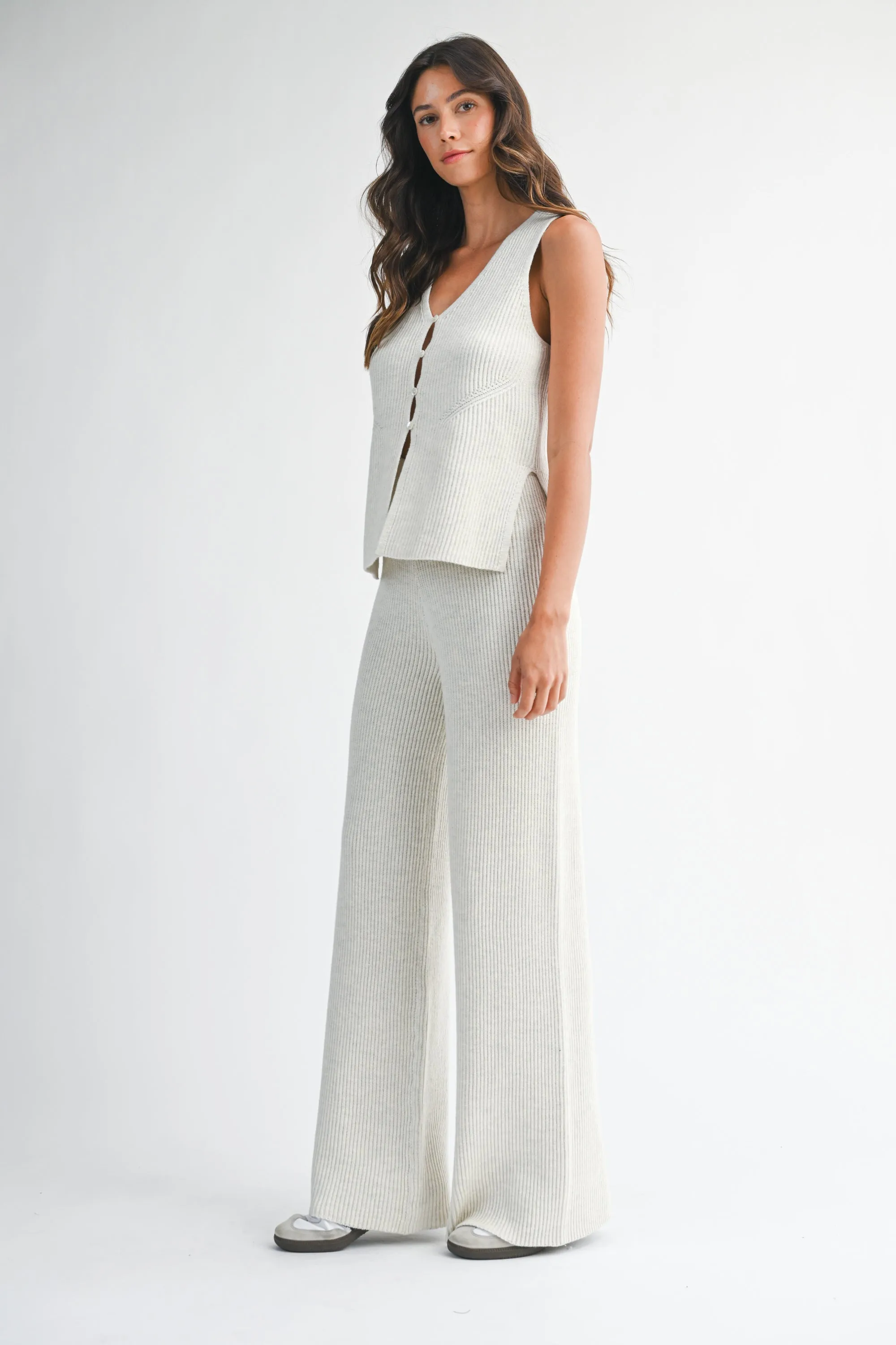 FIORELLA SLIT SWEATER VEST PANTS SET sold by MABLE product image thumbnail 5