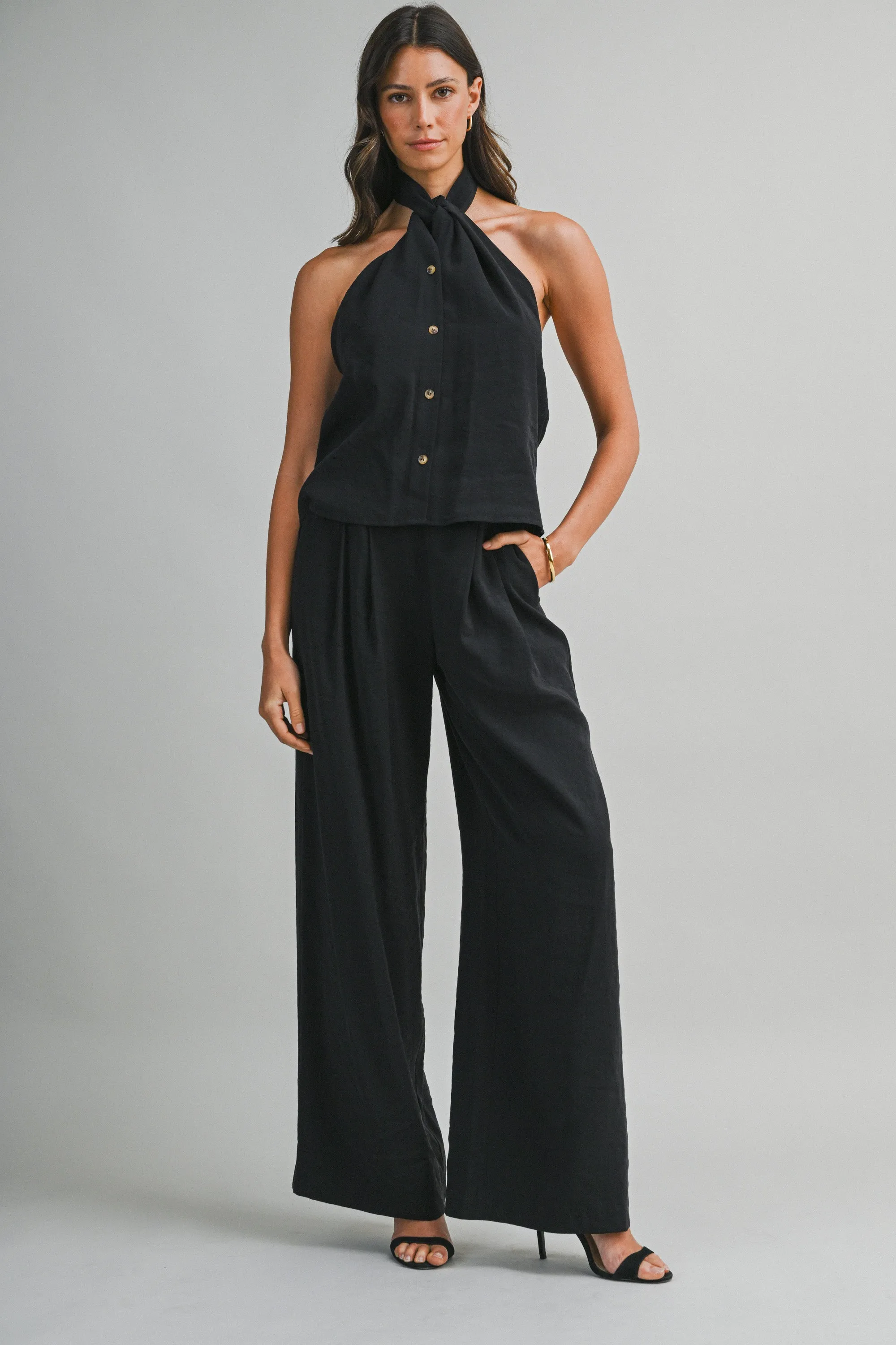 GINEVRA HALTER NECK VEST PANTS SET sold by MABLE