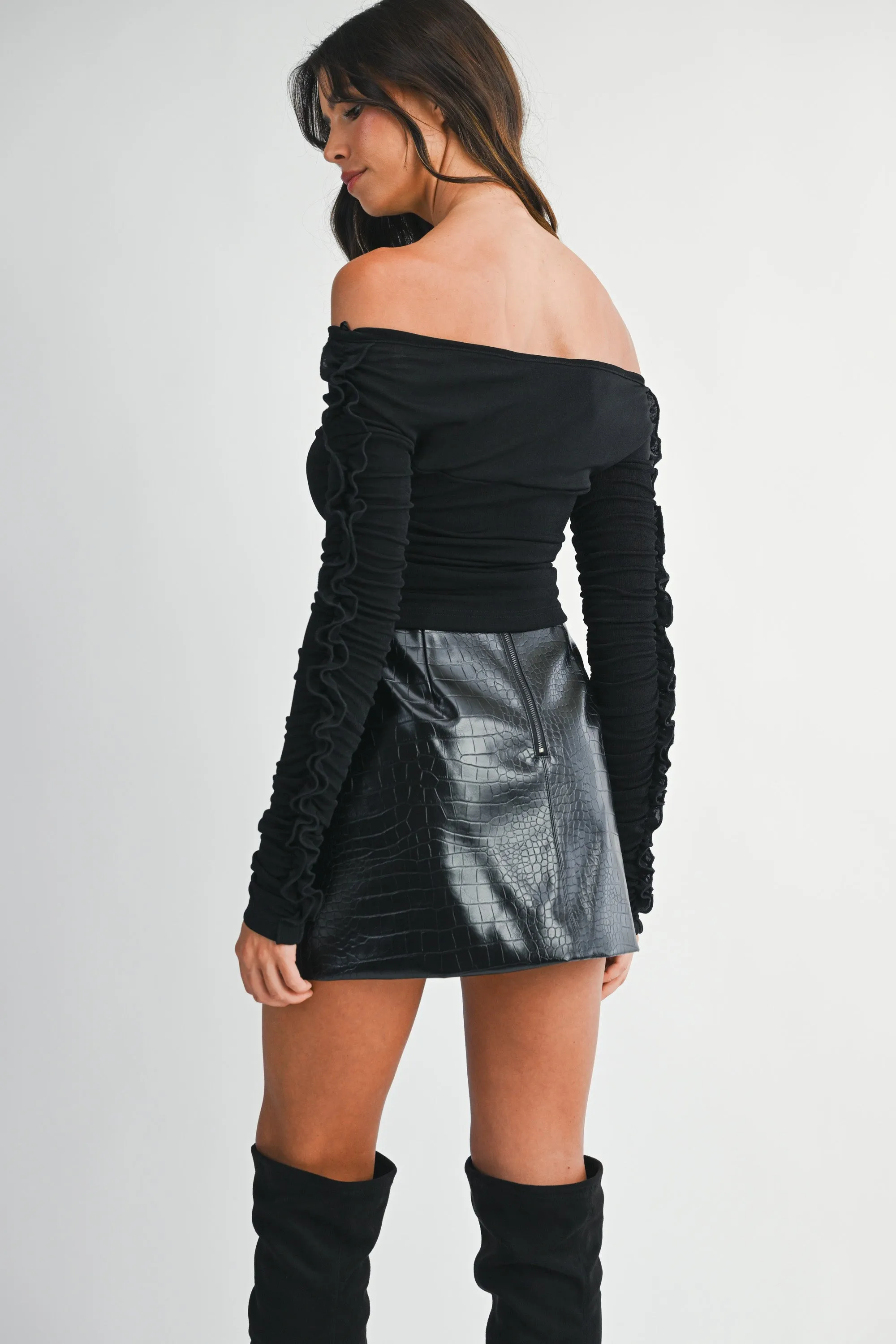 VIOLETTE OFF SHOULDER KNIT TOP sold by MABLE product image thumbnail 4