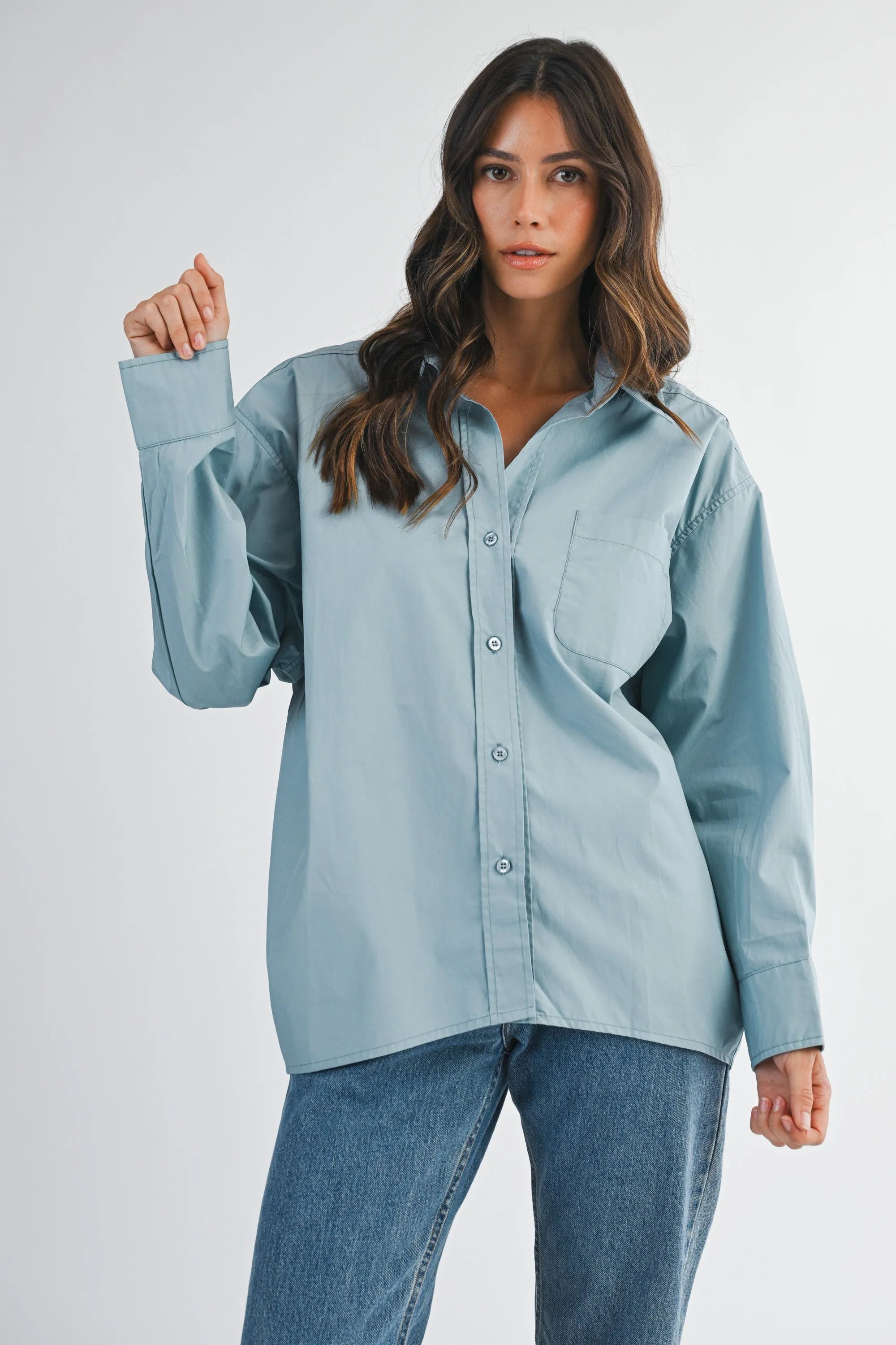 PEGGY PIN STRIPE OVERSIZED SHIRTS sold by MABLE product image thumbnail 2