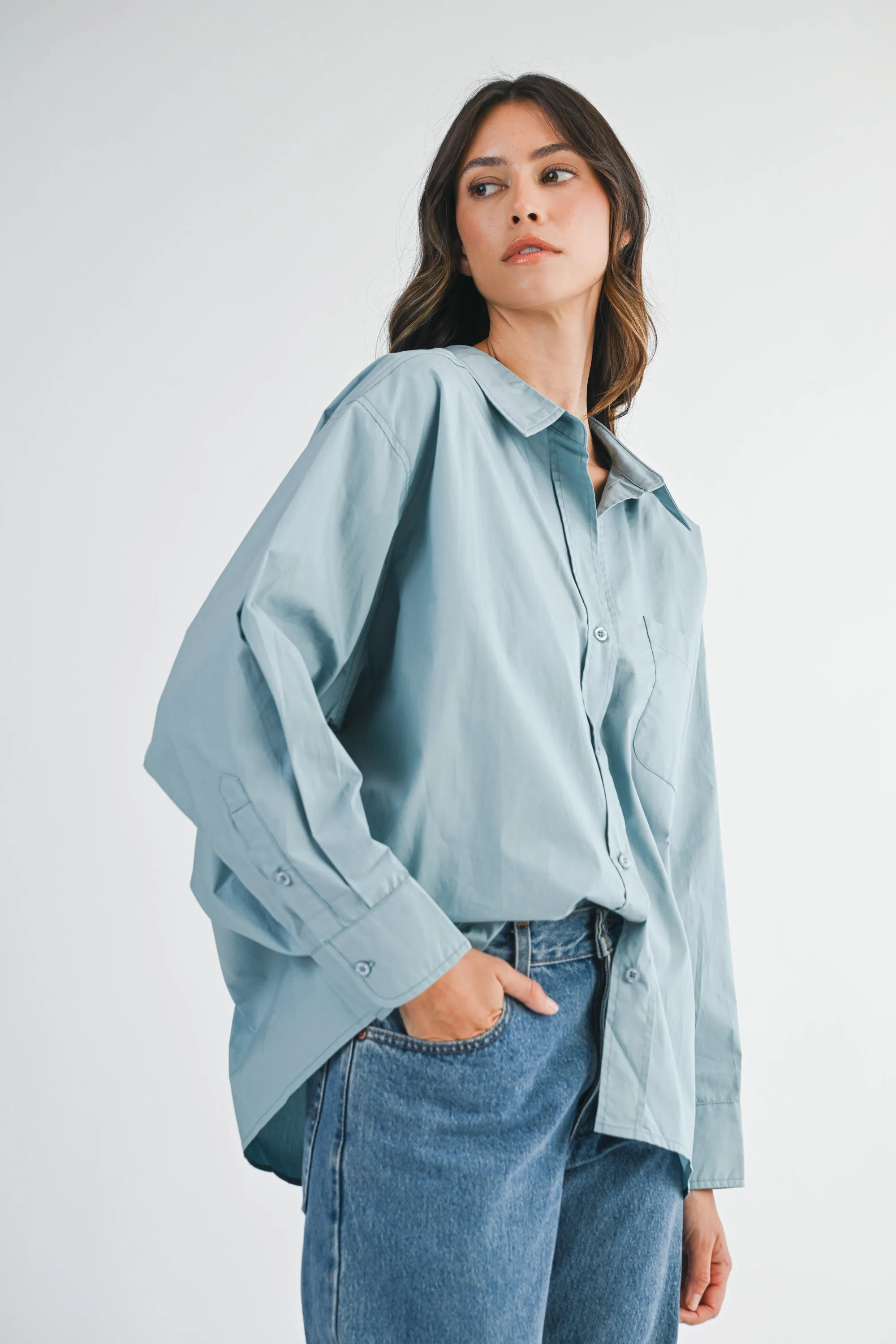 PEGGY PIN STRIPE OVERSIZED SHIRTS sold by MABLE product image thumbnail 3