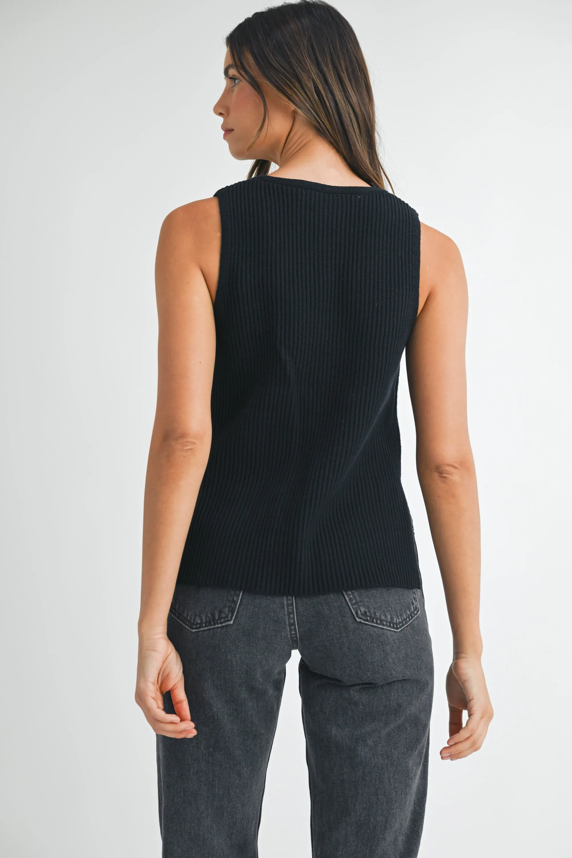 GRISELDA SIDE SLITS SWEATER VEST sold by MABLE product image thumbnail 3