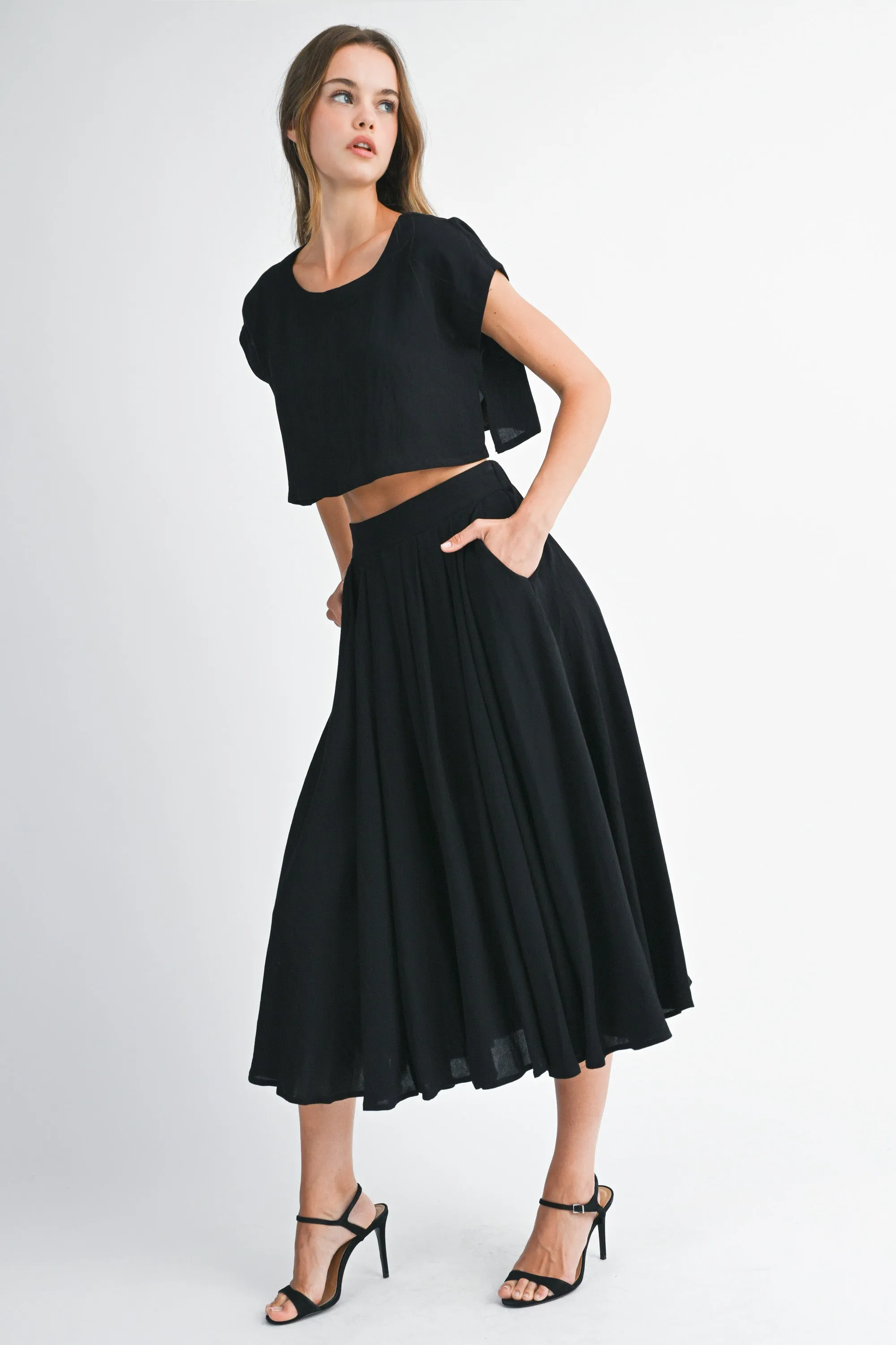 LYRIC CROP TOP AND MIDI SKIRT SET sold by MABLE product image thumbnail 3