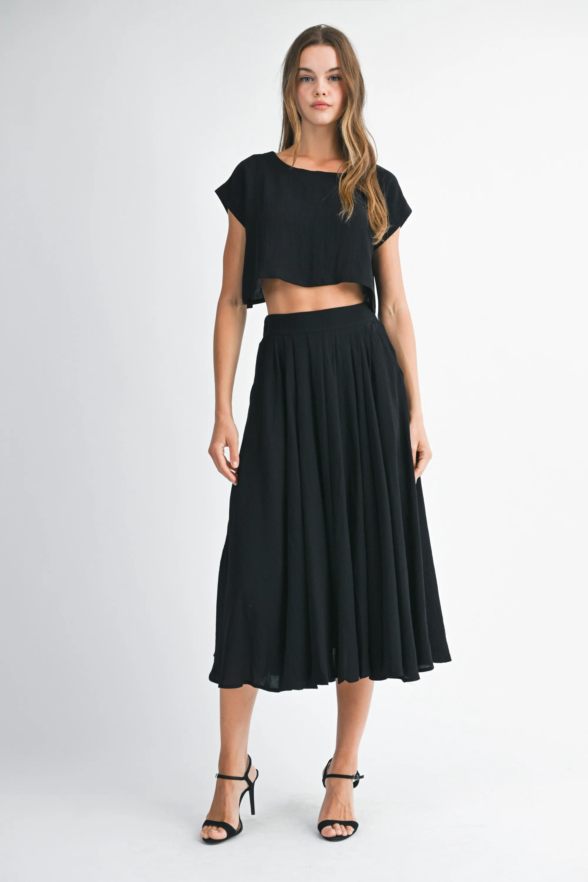 LYRIC CROP TOP AND MIDI SKIRT SET sold by MABLE