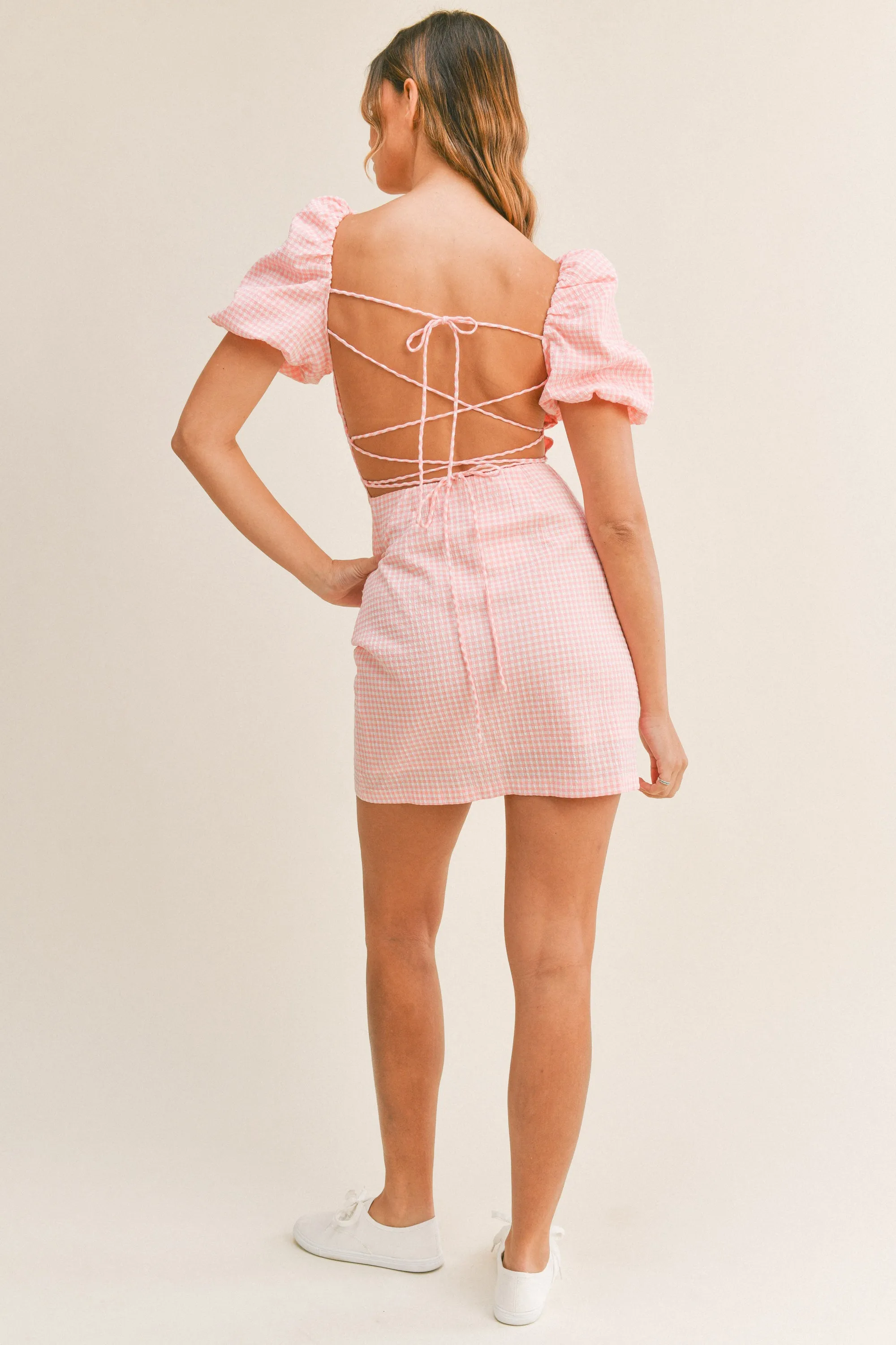 CATALINA PUFF SLEEVE MINI DRESS sold by MABLE product image thumbnail 2
