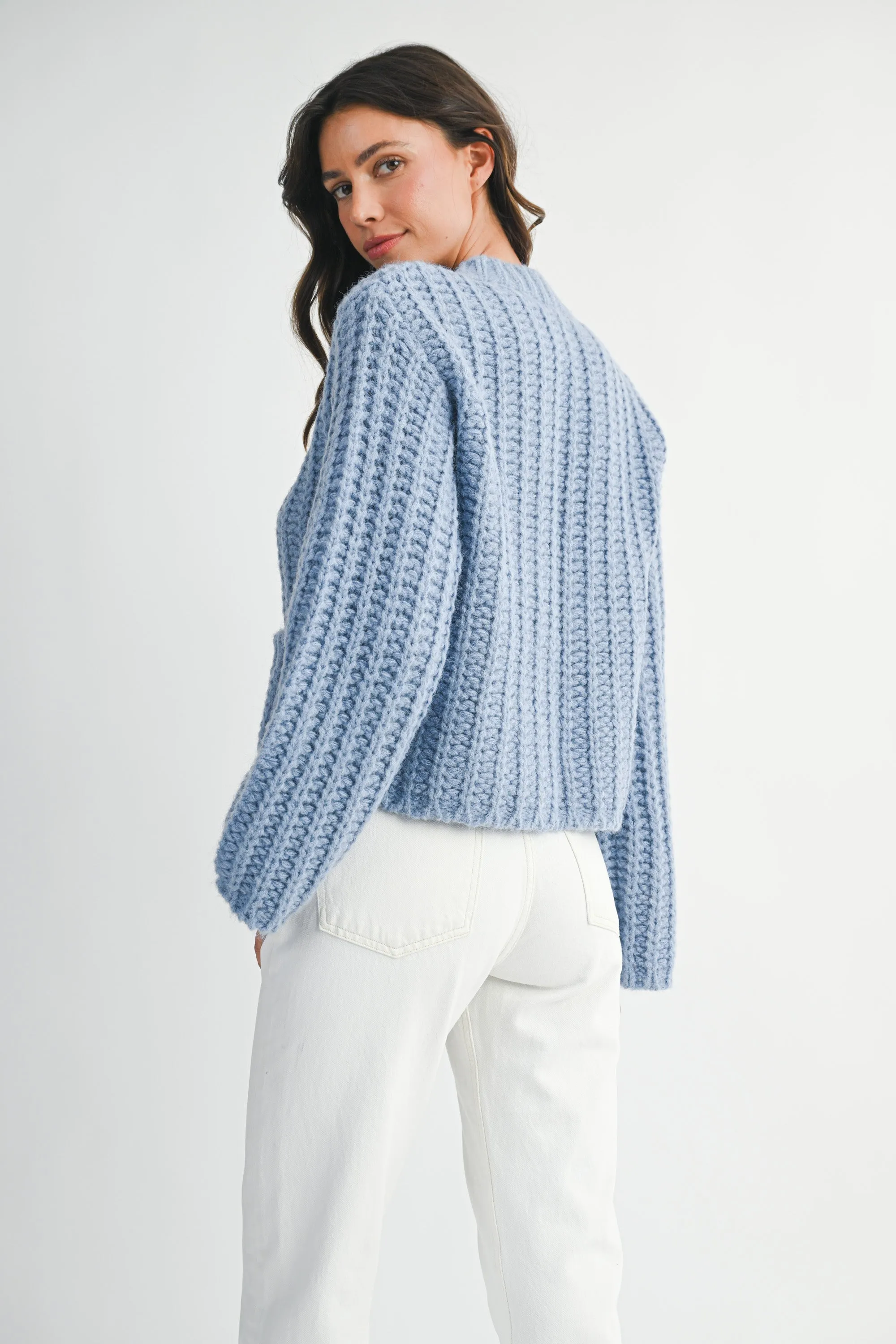 AMARA CHUNKY LONG SLEEVE SWEATER JACKET sold by MABLE product image thumbnail 3