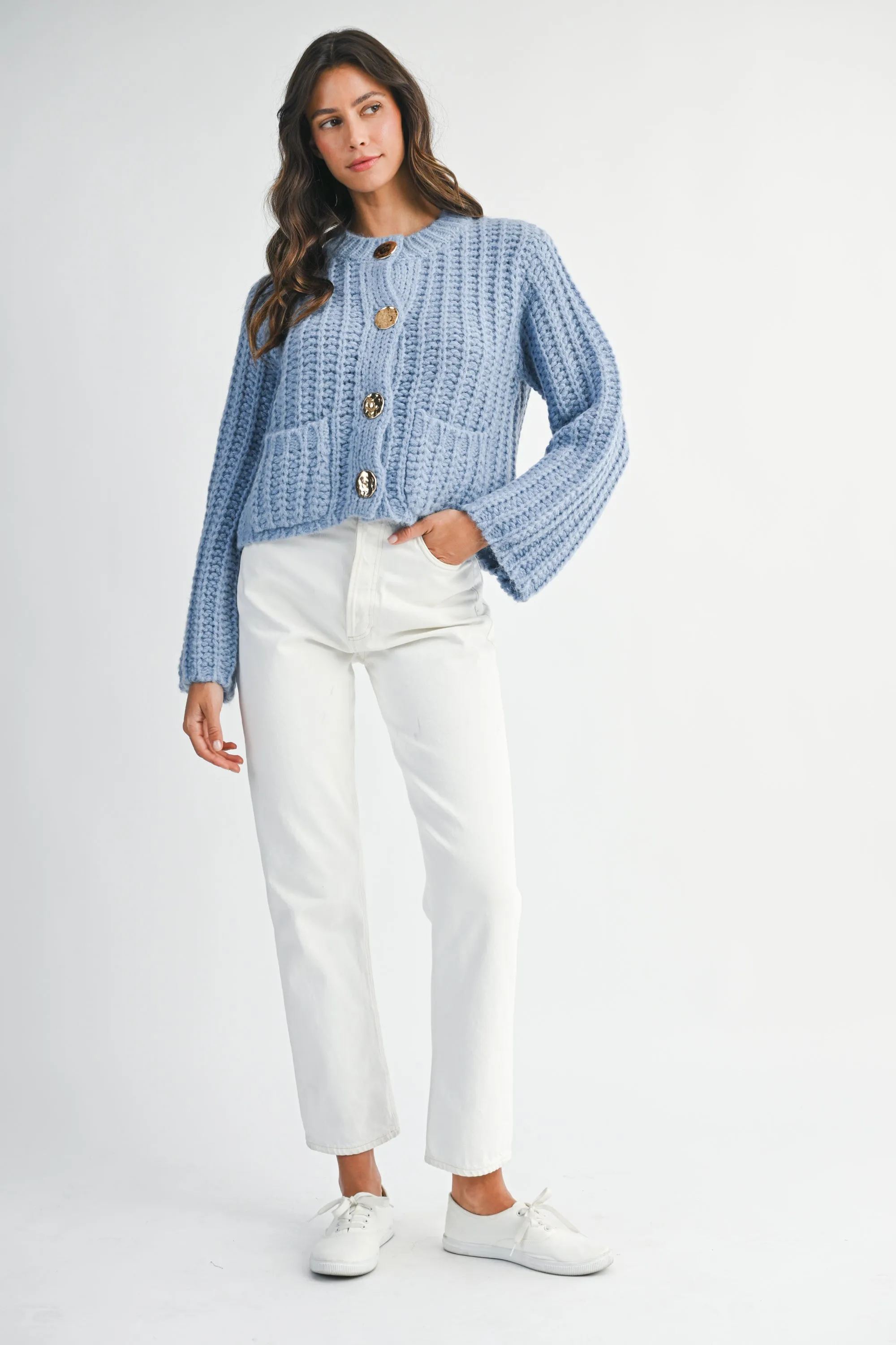 AMARA CHUNKY LONG SLEEVE SWEATER JACKET sold by MABLE product image thumbnail 5