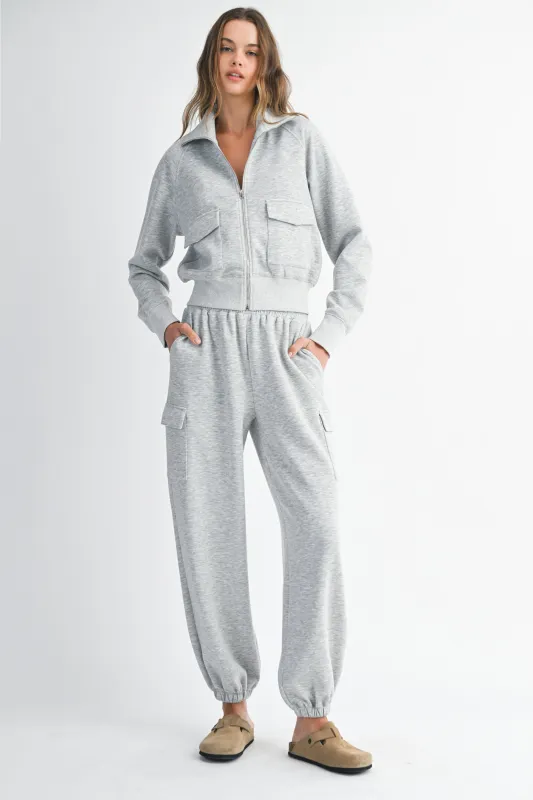KARTER ZIP UP SWEATSHIRTS AND CARGO PANTS made by MABLE