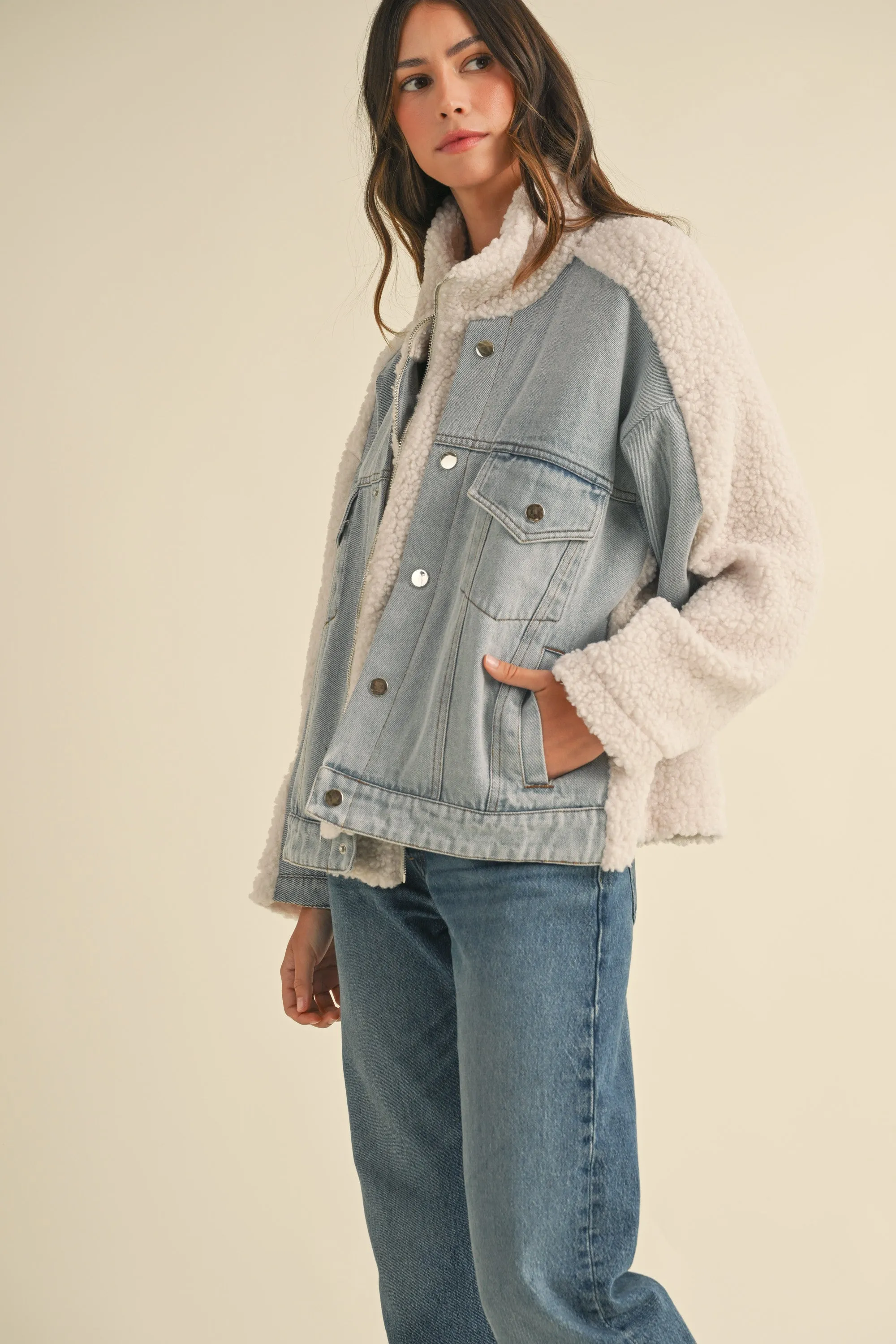 QUILLON FLEECE DENIM JACKET sold by MABLE product image thumbnail 2