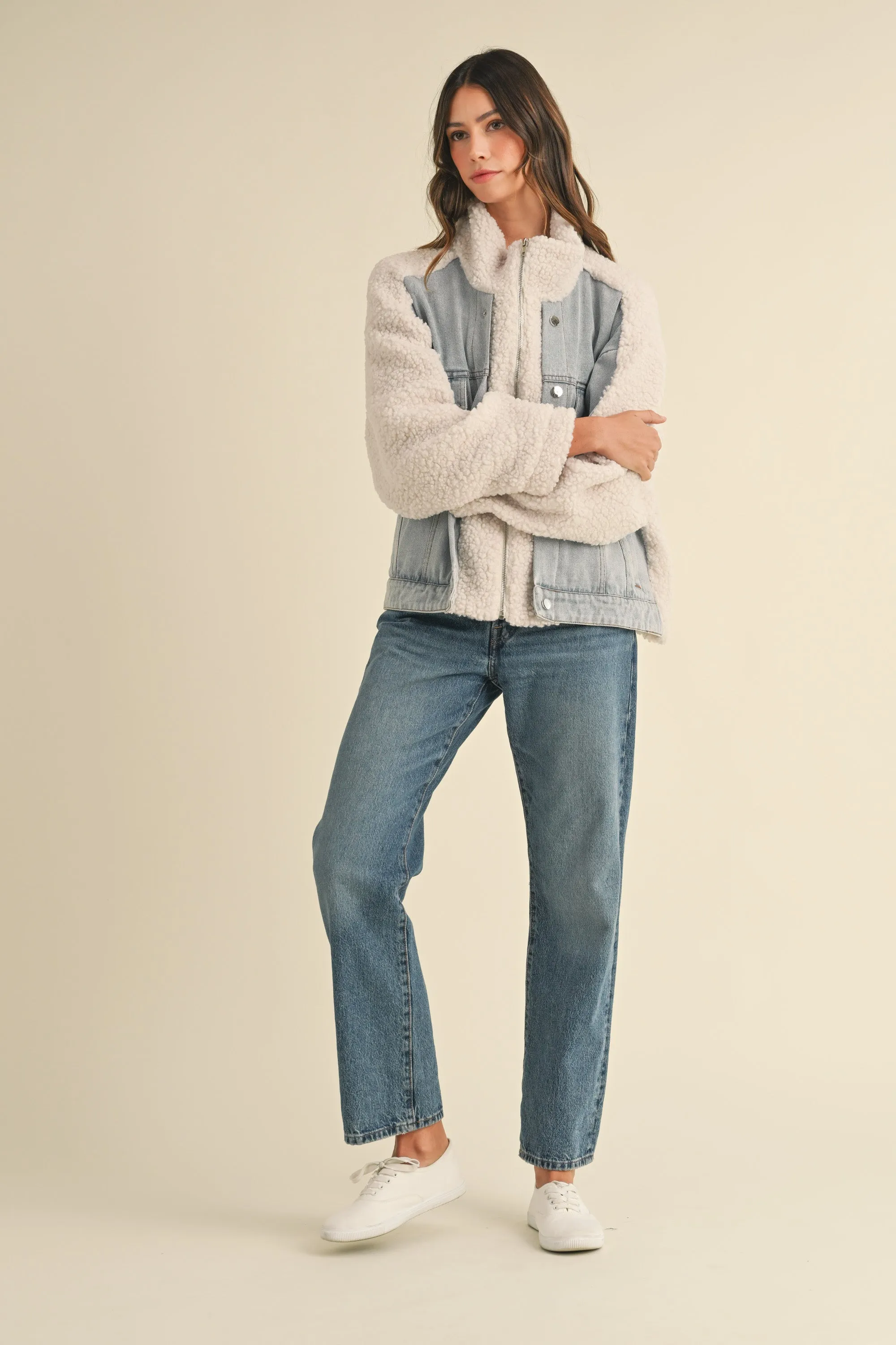 QUILLON FLEECE DENIM JACKET sold by MABLE product image thumbnail 5