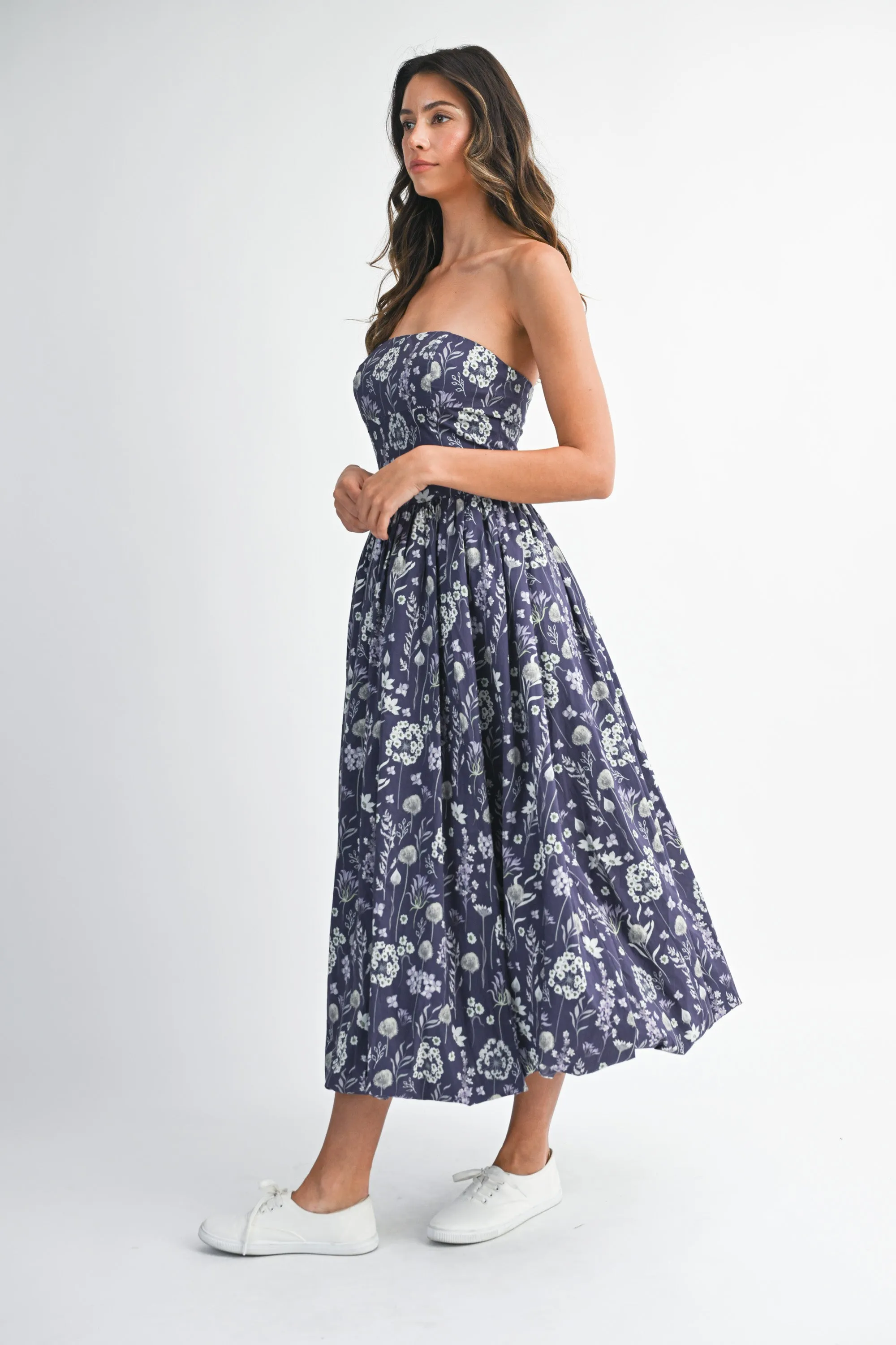 ESMEE FLORAL PRINTED TUBE MIDI DRESS sold by MABLE product image thumbnail 2