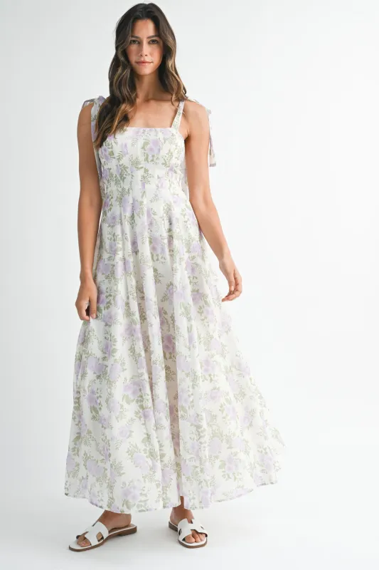 SMIDA FLORAL PRINTED SLEEVELESS MAXI DRESS made by MABLE